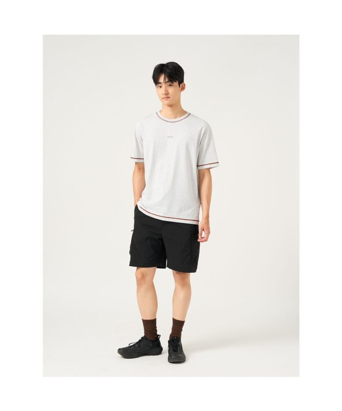 빈폴 멘(BEANPOLE MEN) [BEANPOLEKNAP] 스티치 포켓 반소매 티셔츠  라이트 그레이