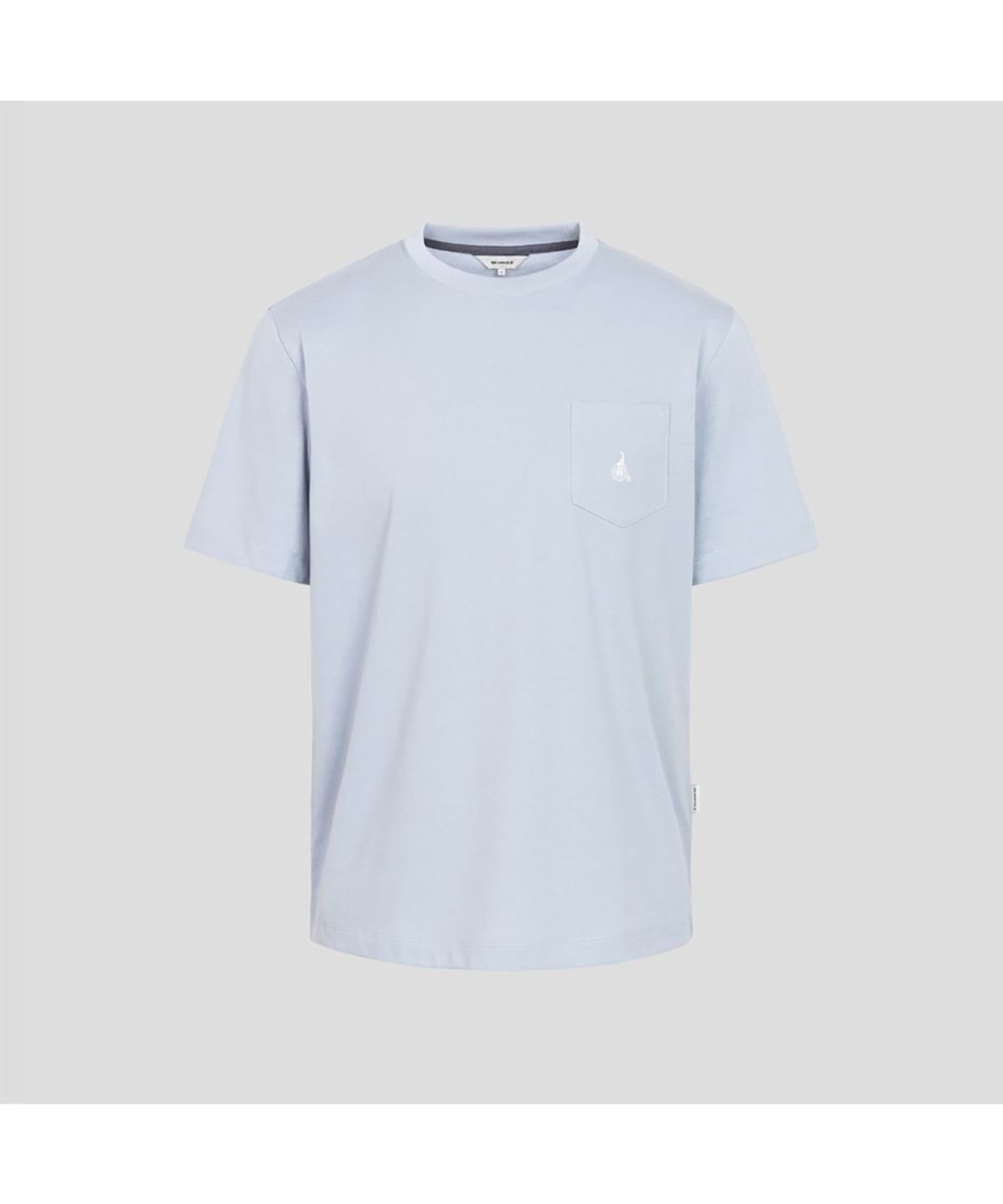 빈폴 멘(BEANPOLE MEN) 포켓 로고 반소매 티셔츠  스카이 블루