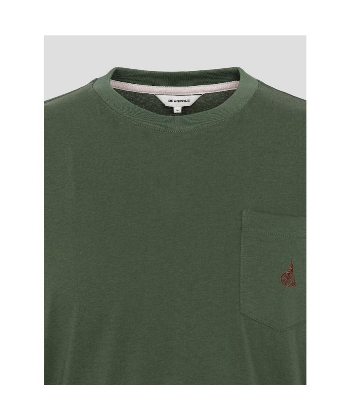 빈폴 멘(BEANPOLE MEN) 포켓 로고 반소매 티셔츠  카키