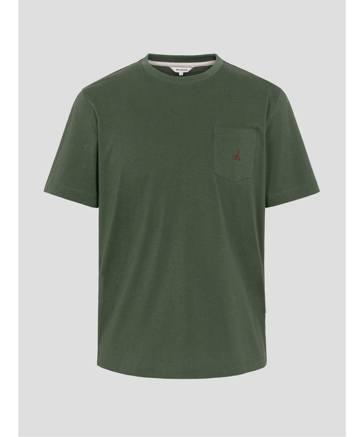 빈폴 멘(BEANPOLE MEN) 포켓 로고 반소매 티셔츠  카키