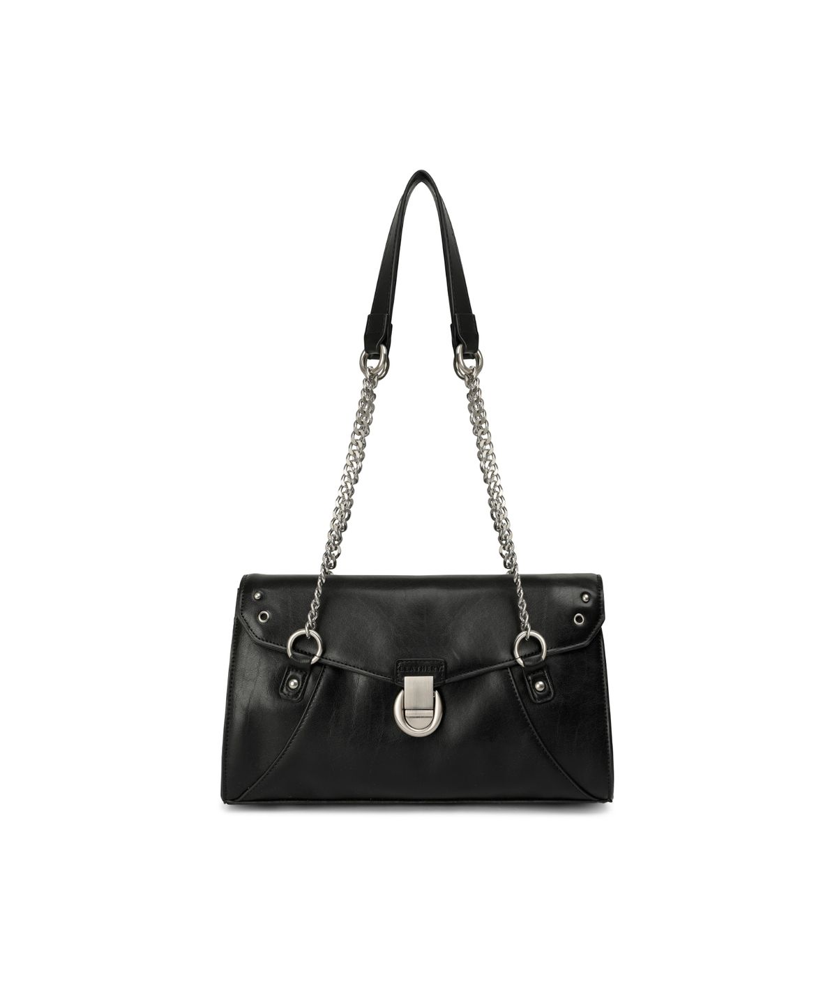 레더리(LEATHERY) 메신저 체인 숄더백 [BLACK]