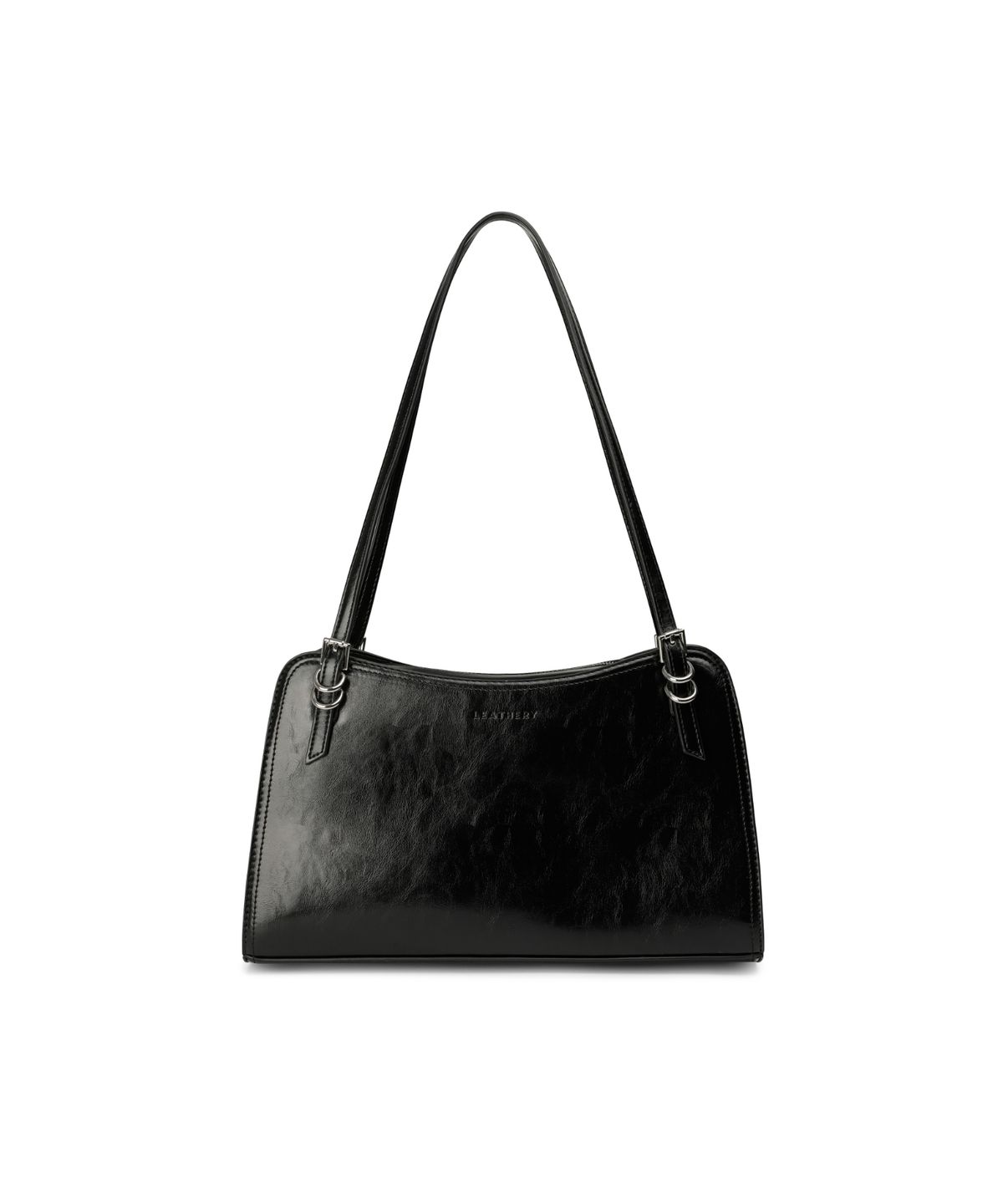레더리(LEATHERY) 웨이비 숄더백 [BLACK]