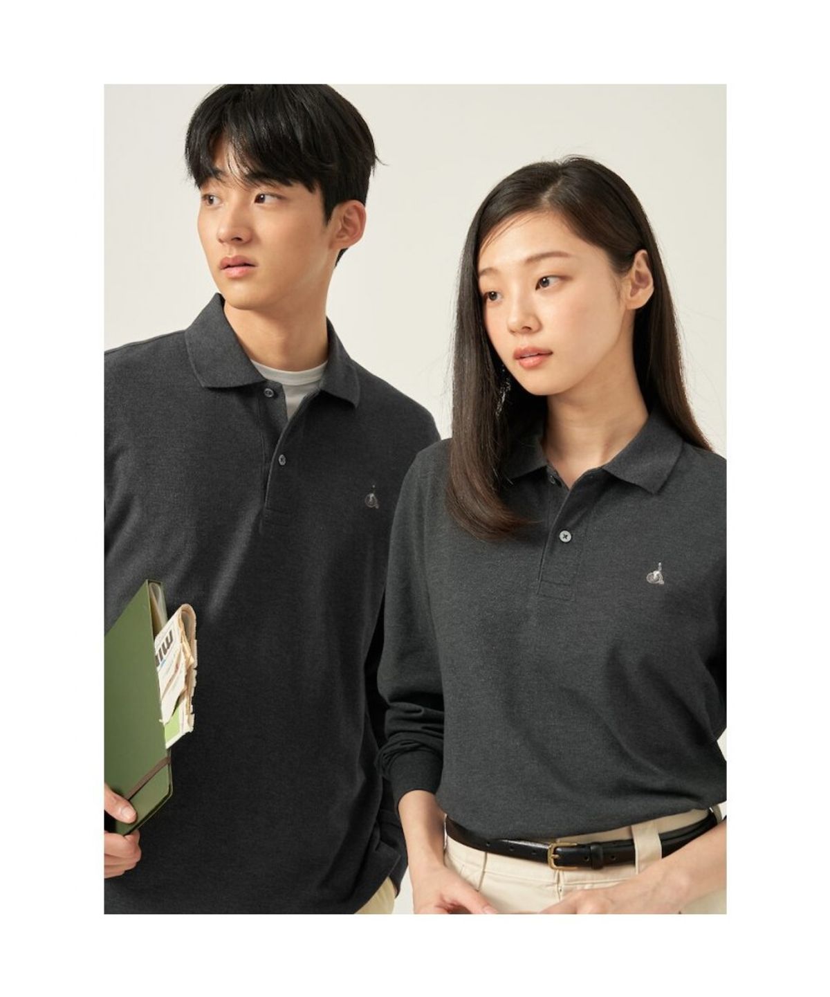 빈폴 멘(BEANPOLE MEN) [Essential] 남녀공용 수피마코튼 피케 티셔츠  애쉬