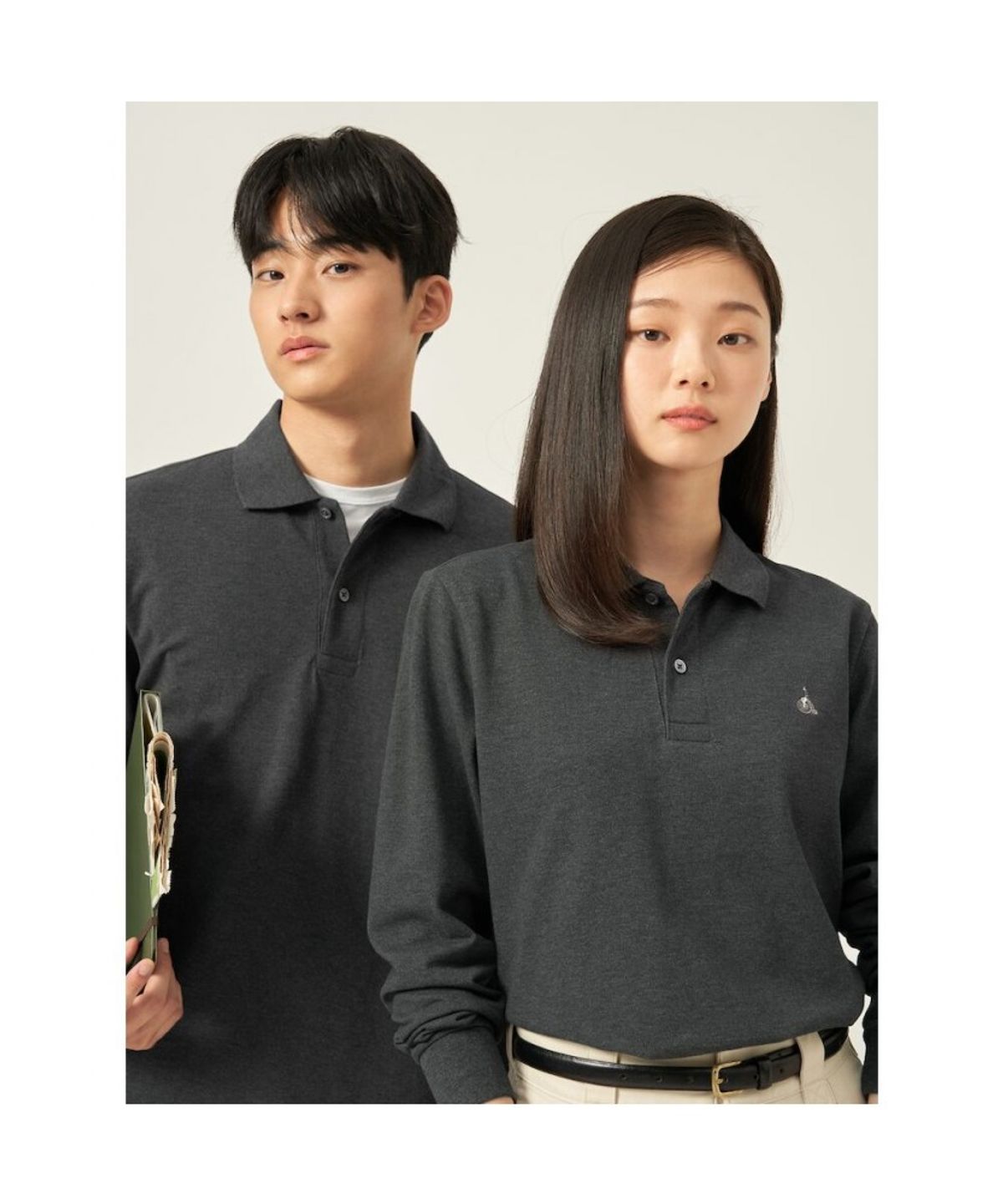 빈폴 멘(BEANPOLE MEN) [Essential] 남녀공용 수피마코튼 피케 티셔츠  애쉬
