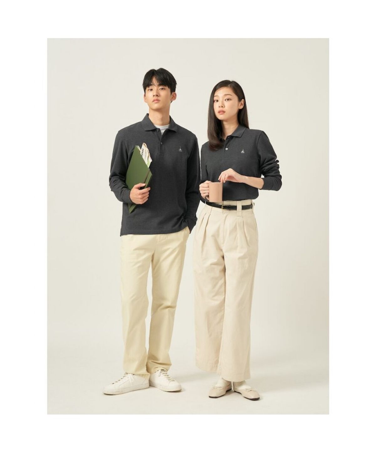 빈폴 멘(BEANPOLE MEN) [Essential] 남녀공용 수피마코튼 피케 티셔츠  애쉬