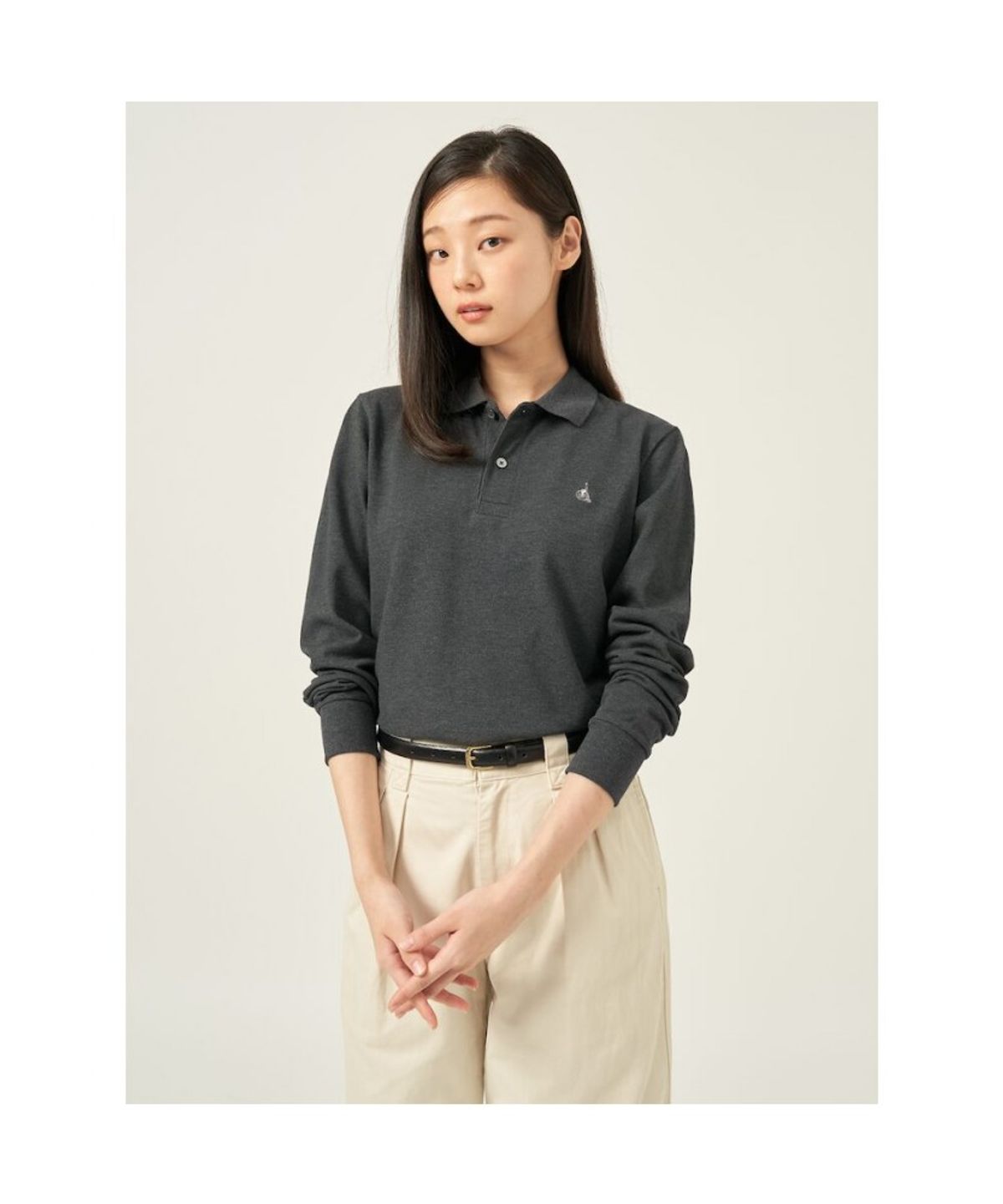 빈폴 멘(BEANPOLE MEN) [Essential] 남녀공용 수피마코튼 피케 티셔츠  애쉬