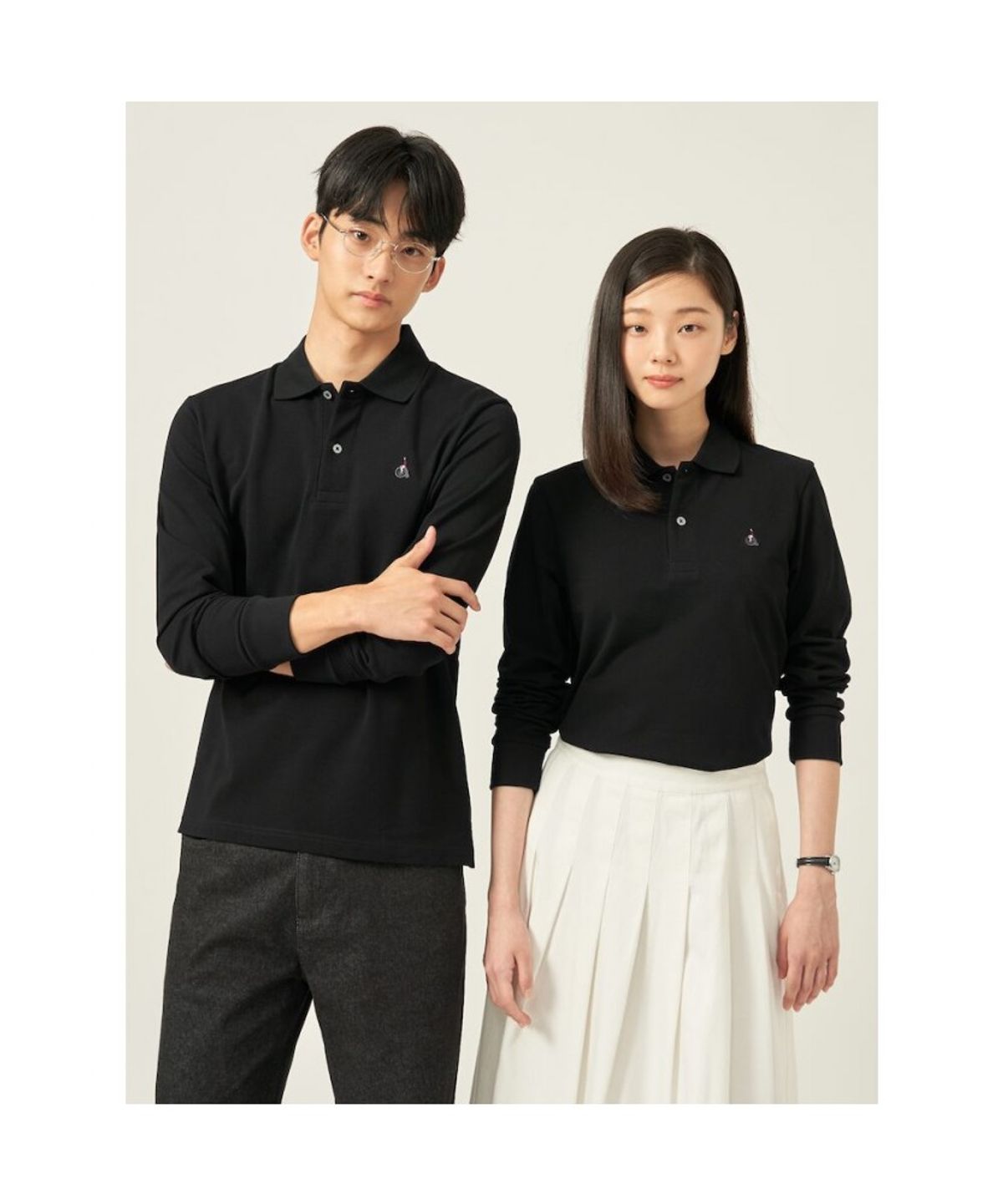 빈폴 멘(BEANPOLE MEN) [Essential] 남녀공용 수피마코튼 피케 티셔츠  블랙