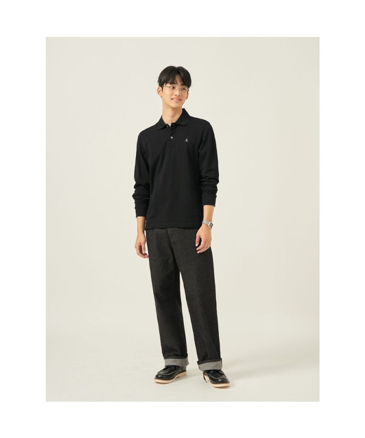 빈폴 멘(BEANPOLE MEN) [Essential] 남녀공용 수피마코튼 피케 티셔츠  블랙