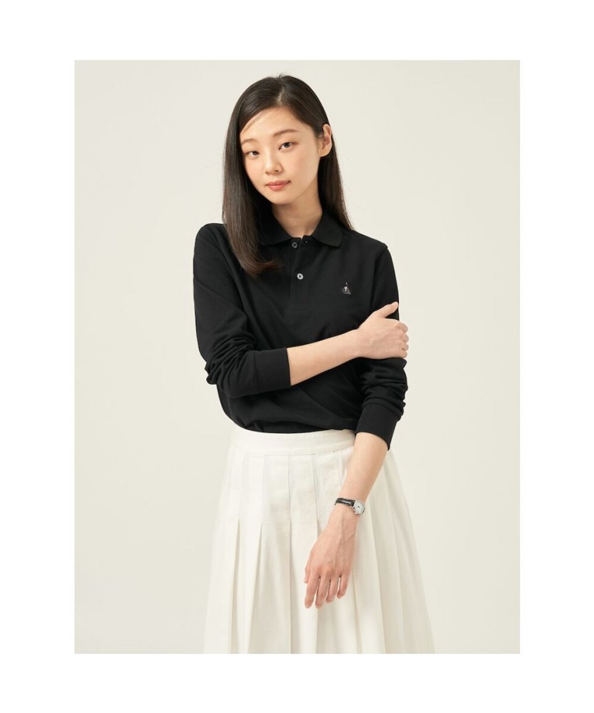 빈폴 멘(BEANPOLE MEN) [Essential] 남녀공용 수피마코튼 피케 티셔츠  블랙