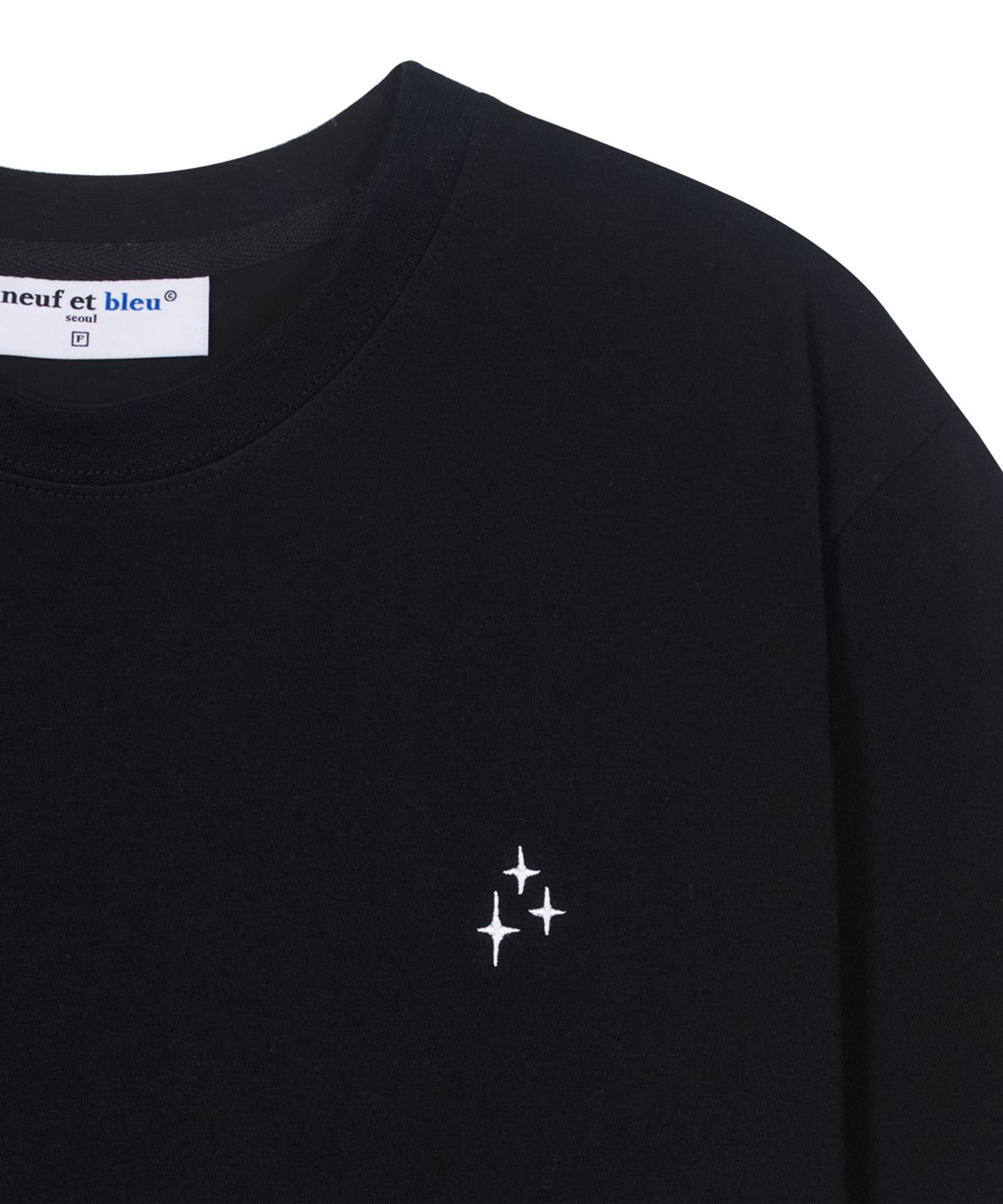 누프에블루(NEUFETBLEU) NEB half tee (black)