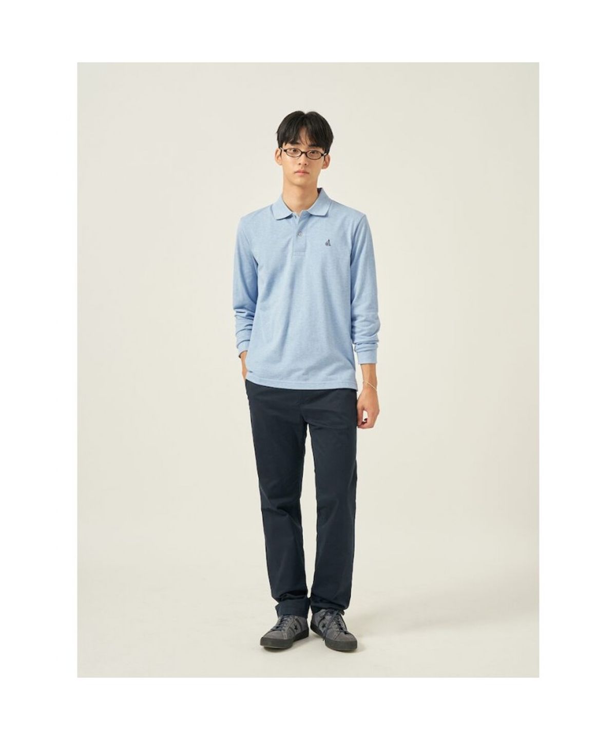 빈폴 멘(BEANPOLE MEN) [Essential] 남녀공용 수피마코튼 피케 티셔츠  스카이 블루