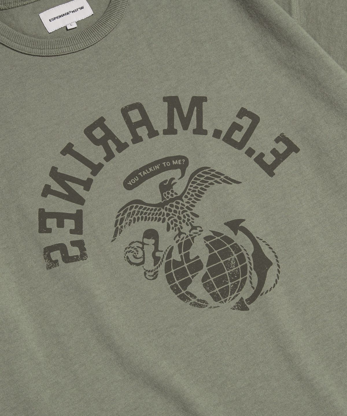에스피오나지(ESPIONAGE) Travis Marines Heavyweight Tee Stone