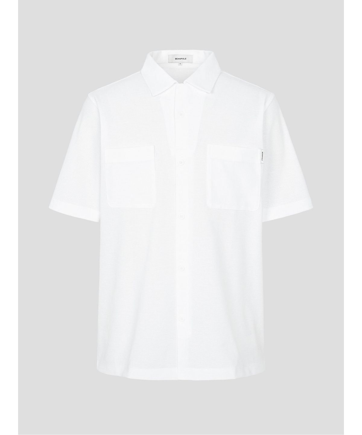 빈폴 멘(BEANPOLE MEN) 메쉬 포켓디테일 셔츠형 티셔츠  화이트