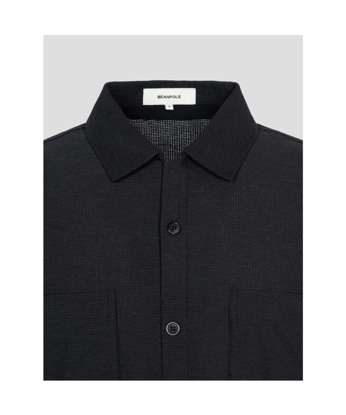 빈폴 멘(BEANPOLE MEN) 메쉬 포켓디테일 셔츠형 티셔츠  블랙