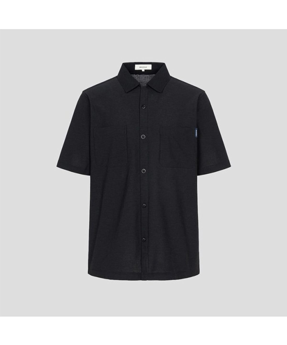 빈폴 멘(BEANPOLE MEN) 메쉬 포켓디테일 셔츠형 티셔츠  블랙