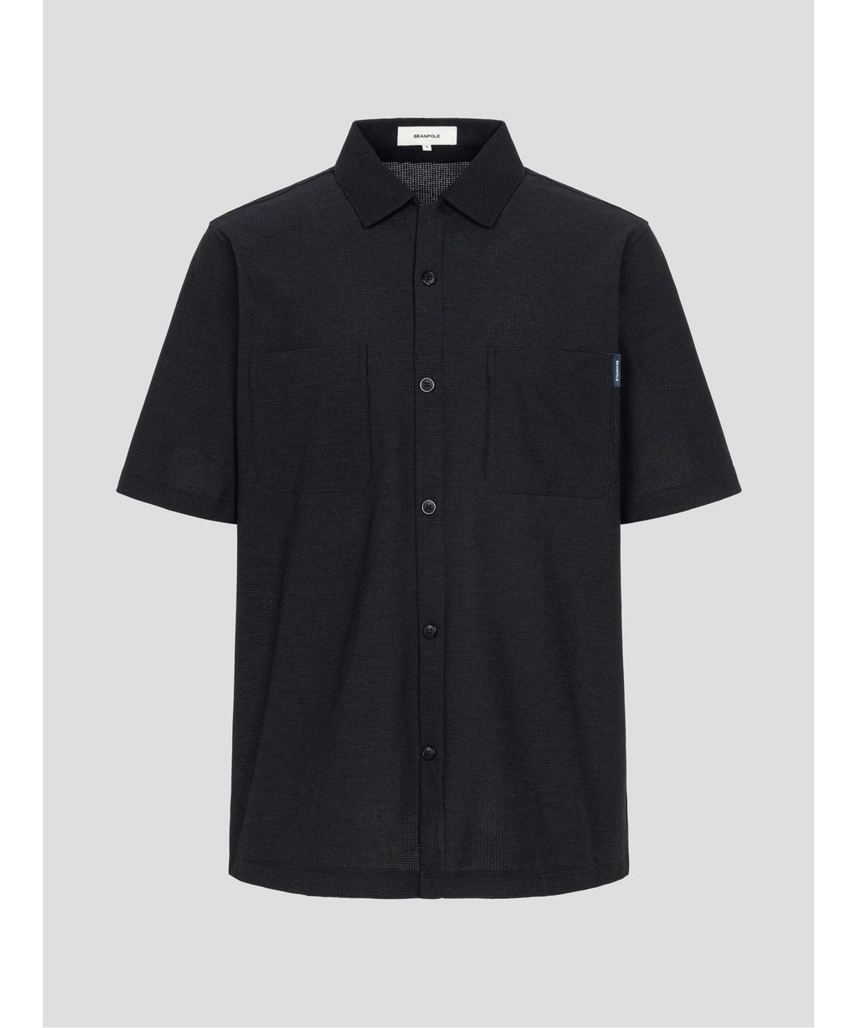 빈폴 멘(BEANPOLE MEN) 메쉬 포켓디테일 셔츠형 티셔츠  블랙