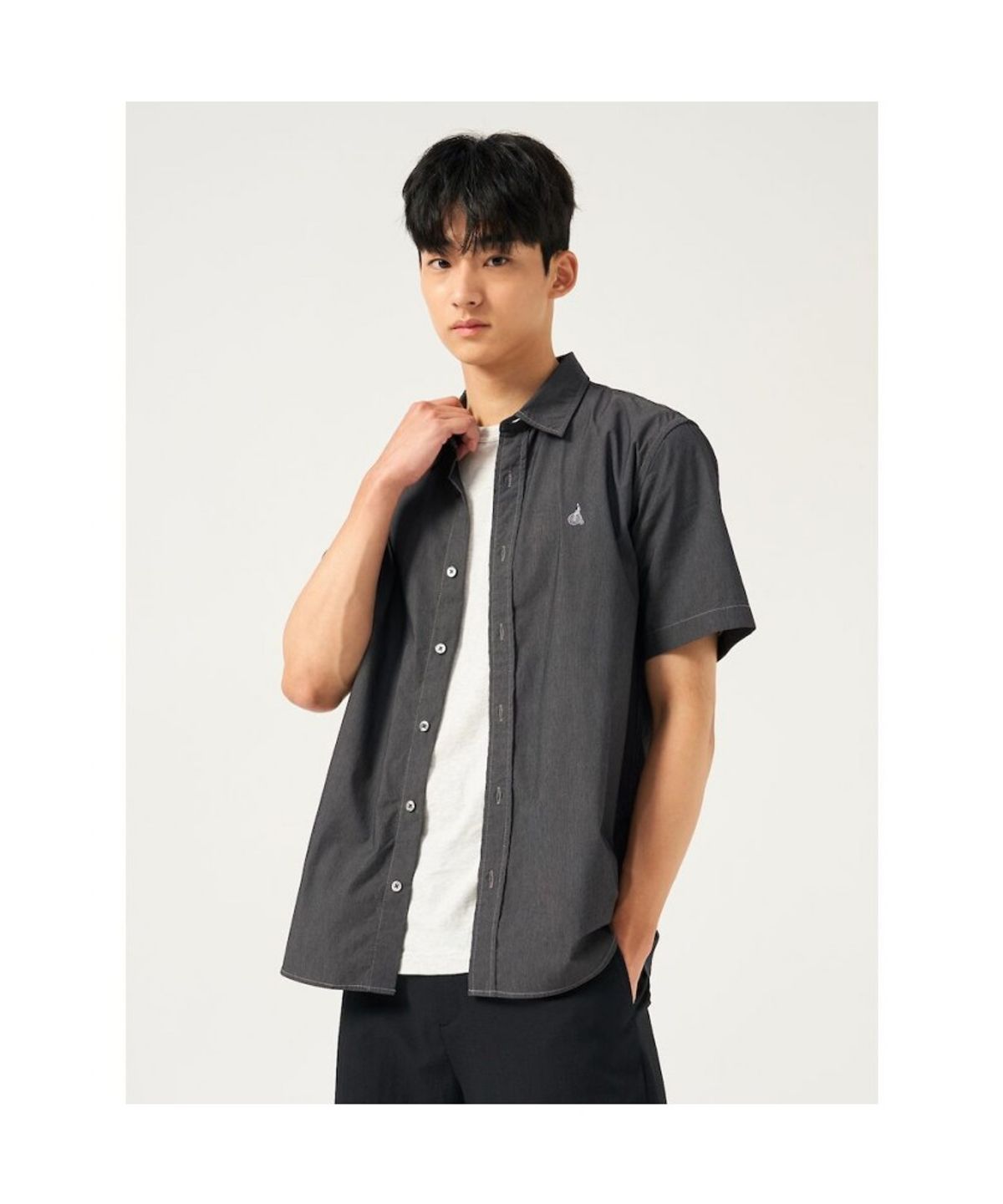 빈폴 멘(BEANPOLE MEN) 나일론 시어서커 반소매 셔츠  애쉬