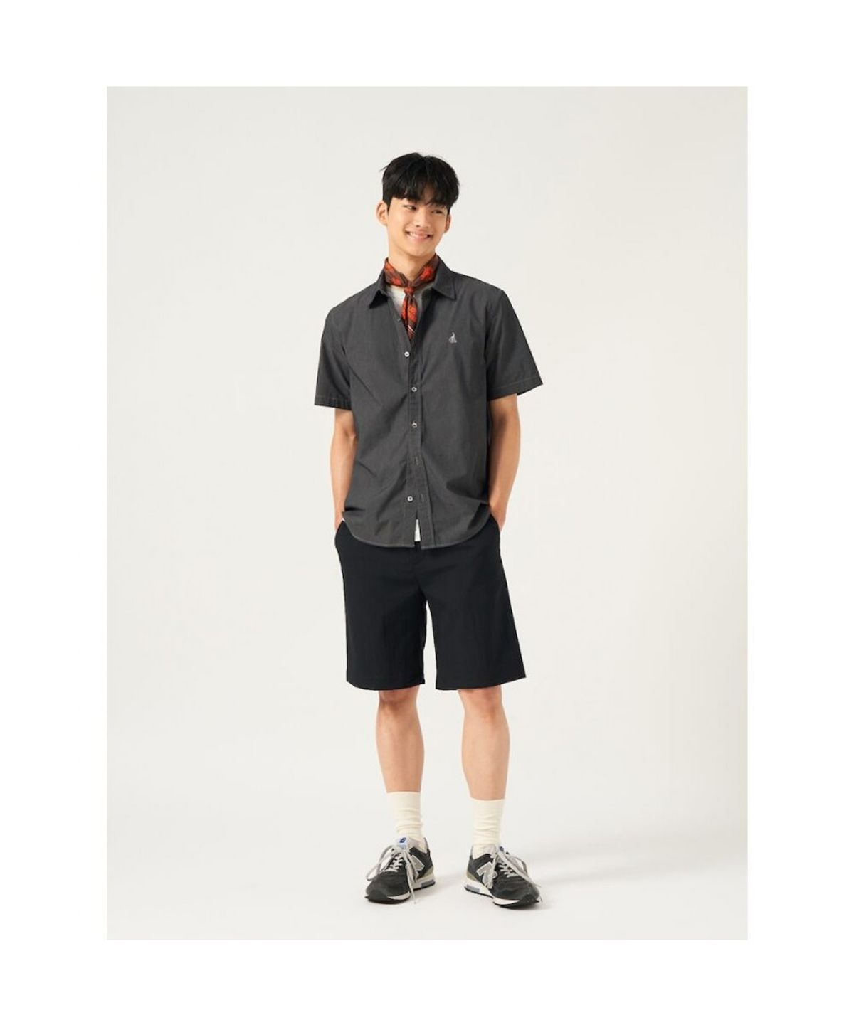 빈폴 멘(BEANPOLE MEN) 나일론 시어서커 반소매 셔츠  애쉬