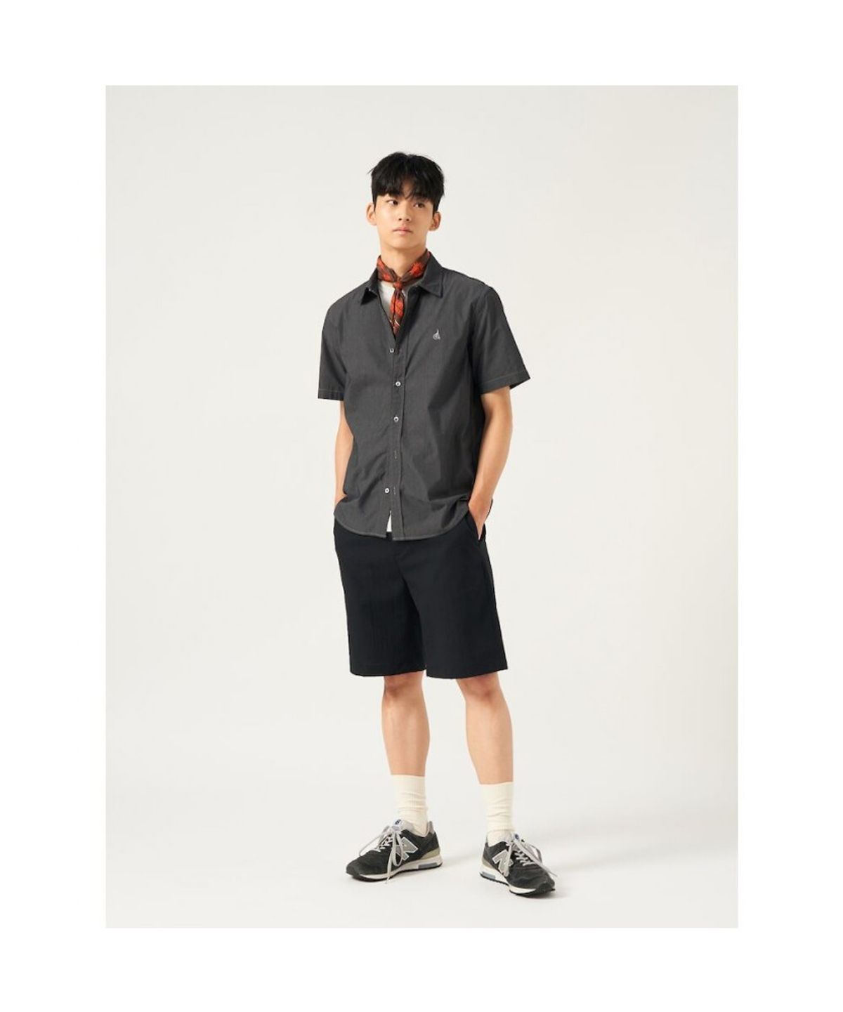빈폴 멘(BEANPOLE MEN) 나일론 시어서커 반소매 셔츠  애쉬