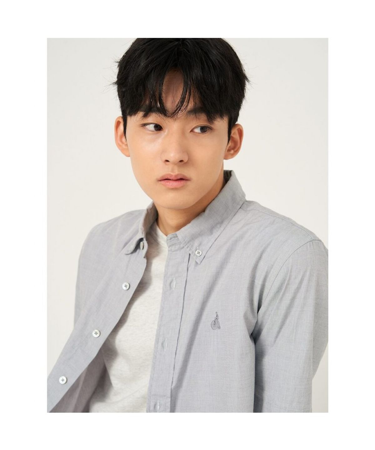 빈폴 멘(BEANPOLE MEN) 필라필 반소매 셔츠  그레이