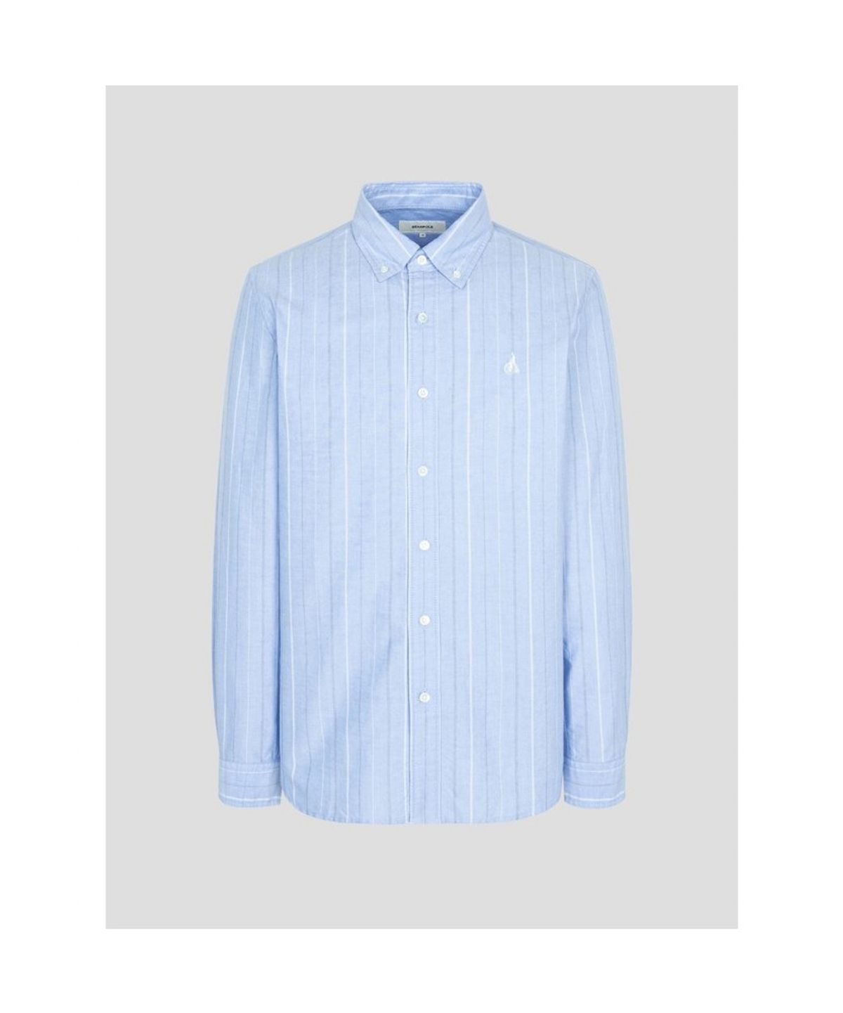 빈폴 멘(BEANPOLE MEN) 옥스퍼드 변형 스트라이프 셔츠  스카이 블루