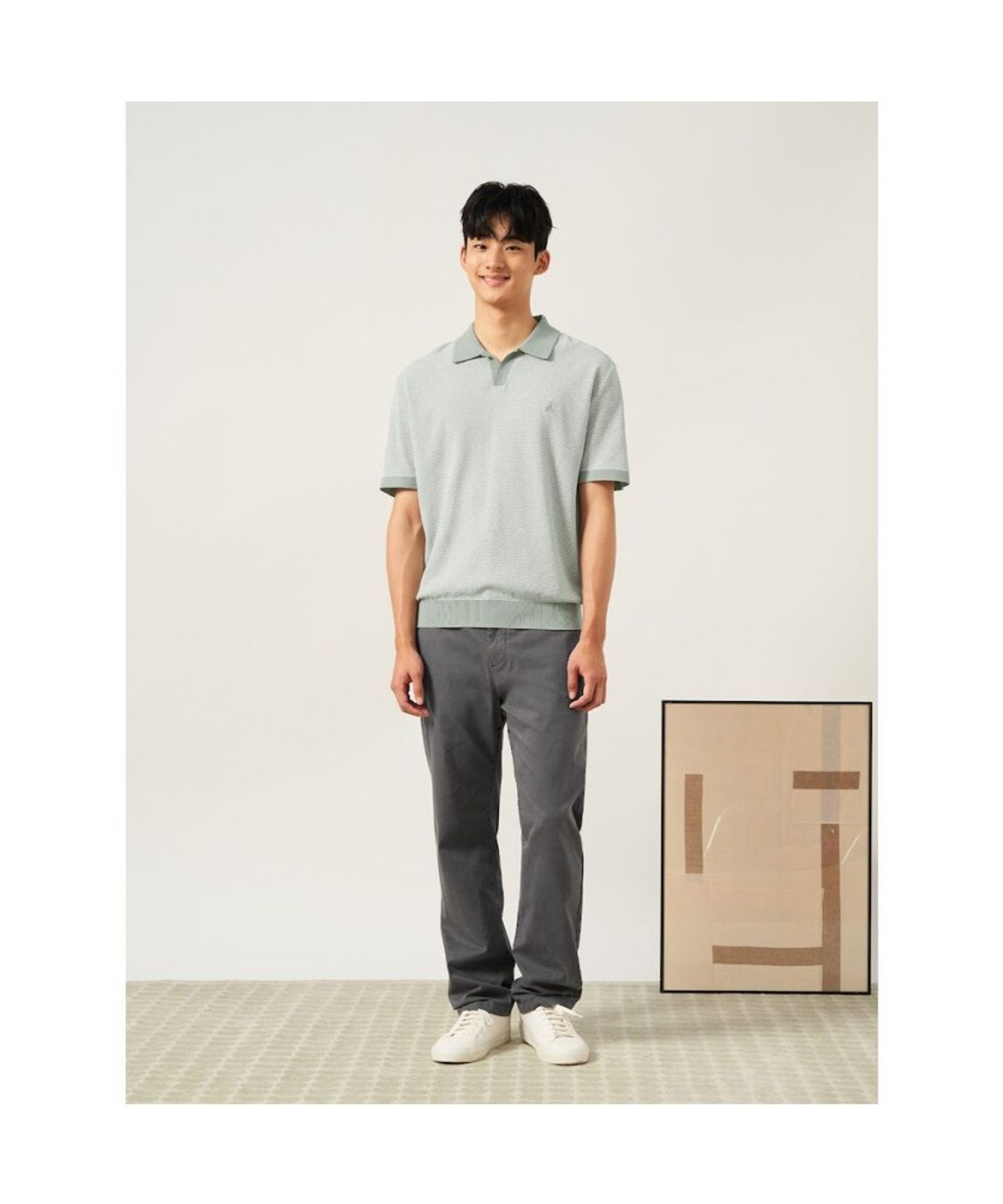 빈폴 멘(BEANPOLE MEN) 가먼트 다잉 컴포트핏 팬츠  그레이