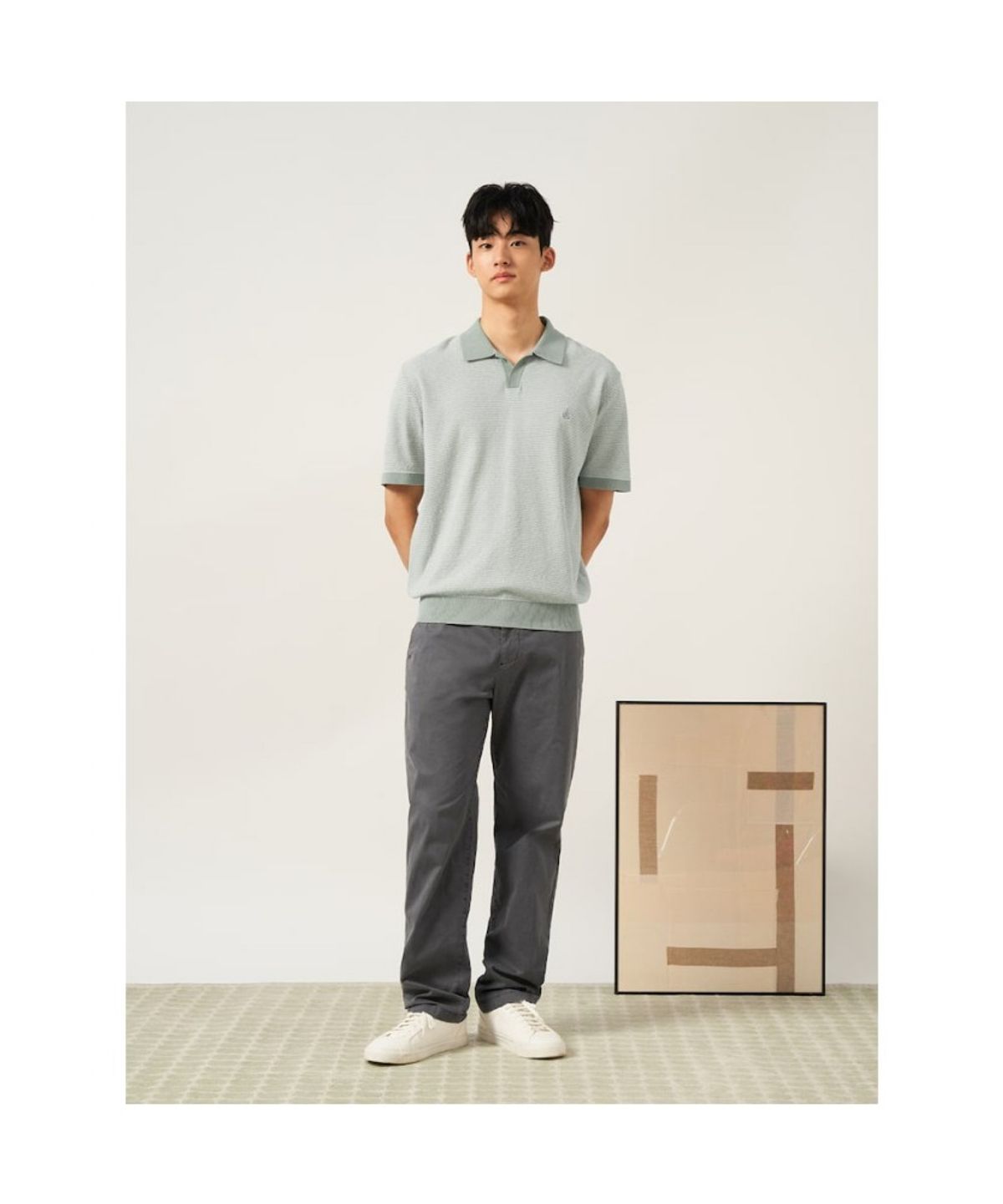 빈폴 멘(BEANPOLE MEN) 가먼트 다잉 컴포트핏 팬츠  그레이