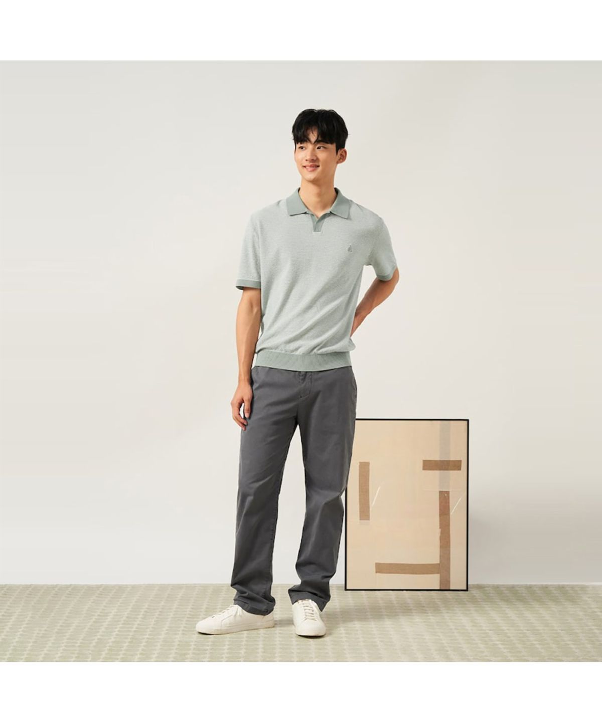 빈폴 멘(BEANPOLE MEN) 가먼트 다잉 컴포트핏 팬츠  그레이