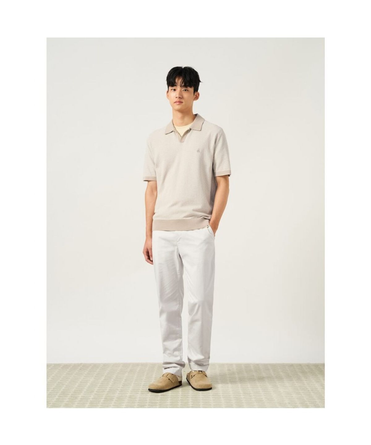 빈폴 멘(BEANPOLE MEN) [Essential] 치노 스탠다드핏 팬츠  아이보리