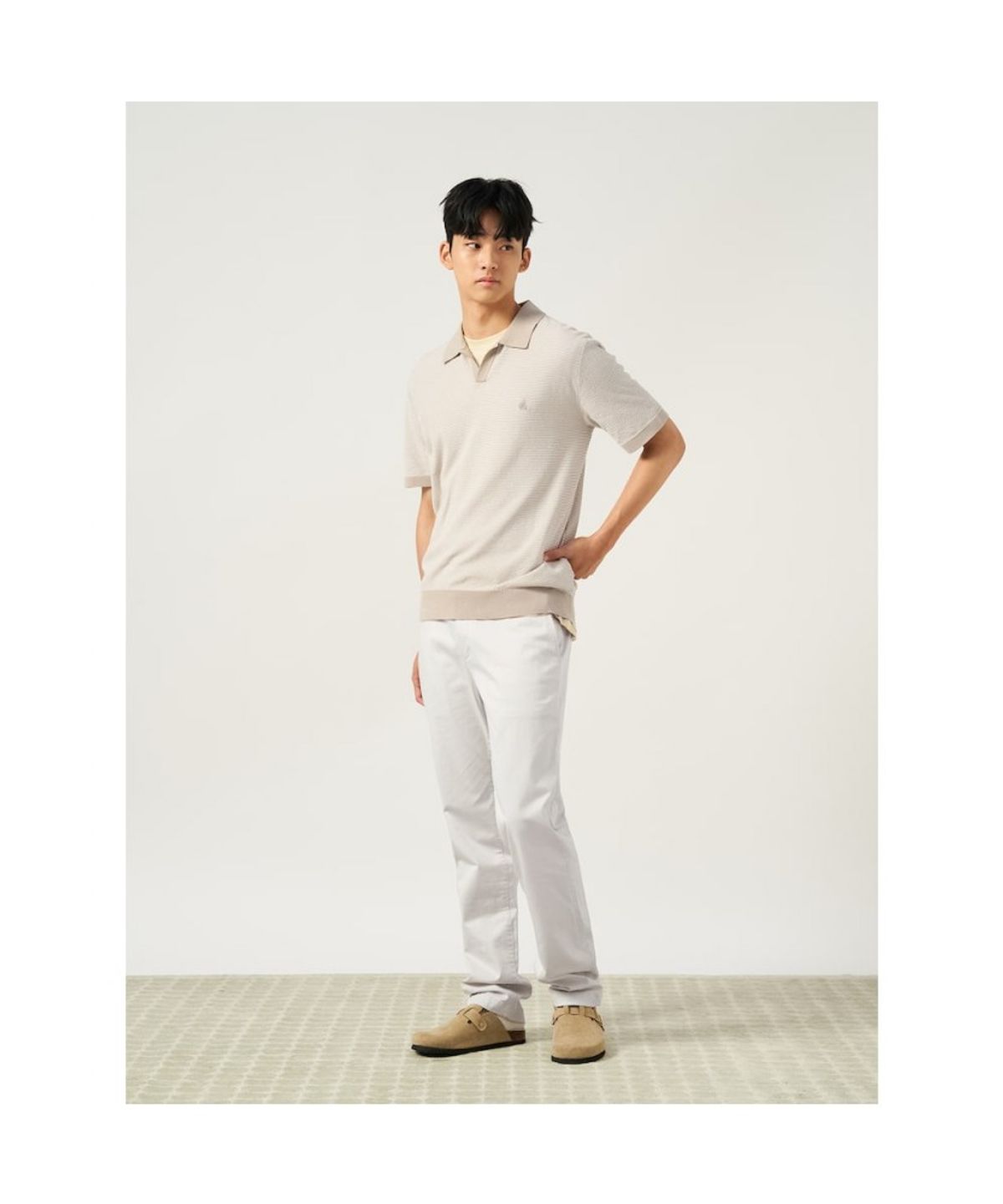 빈폴 멘(BEANPOLE MEN) [Essential] 치노 스탠다드핏 팬츠  아이보리