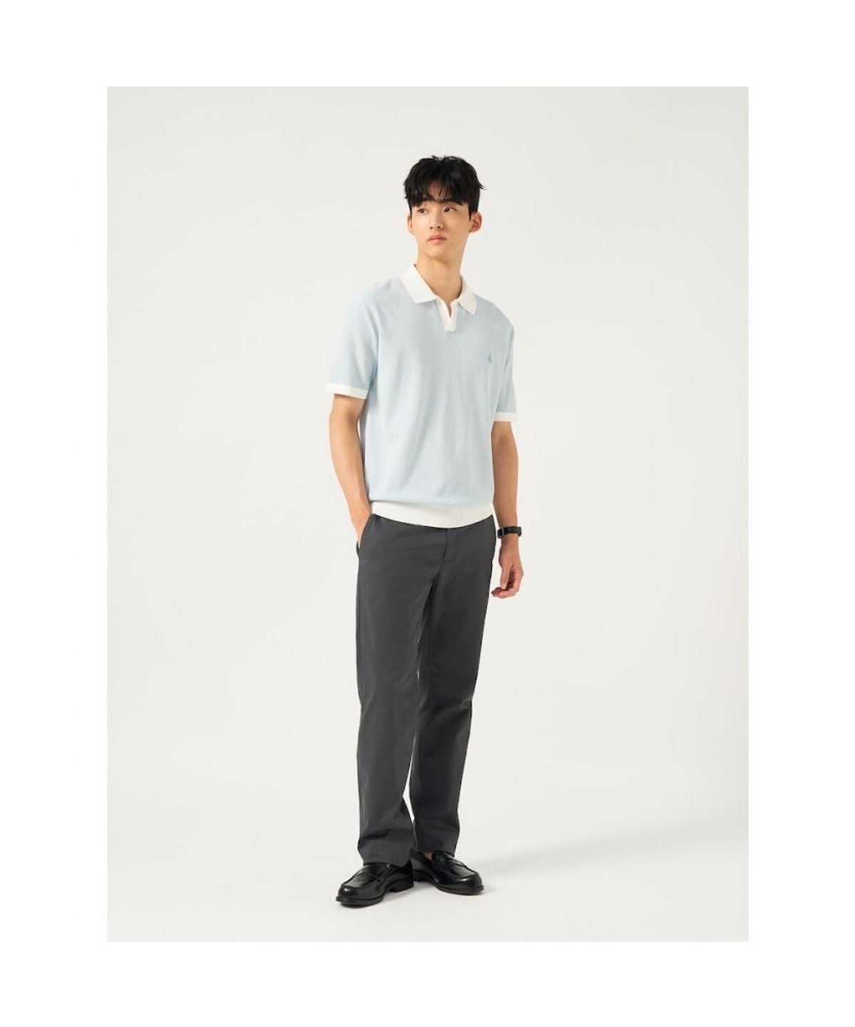 빈폴 멘(BEANPOLE MEN) [Essential] 치노 스탠다드핏 팬츠  애쉬