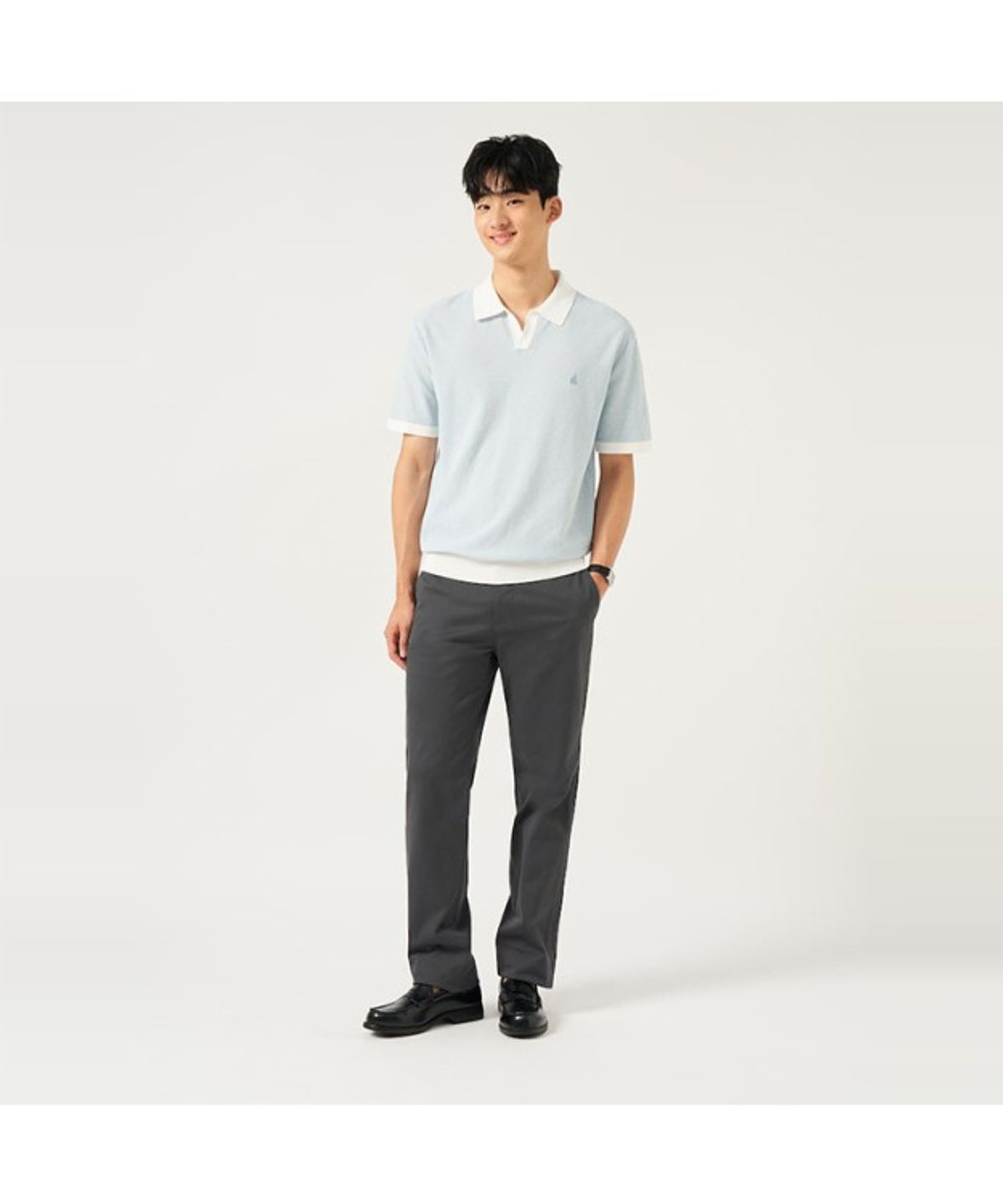 빈폴 멘(BEANPOLE MEN) [Essential] 치노 스탠다드핏 팬츠  애쉬
