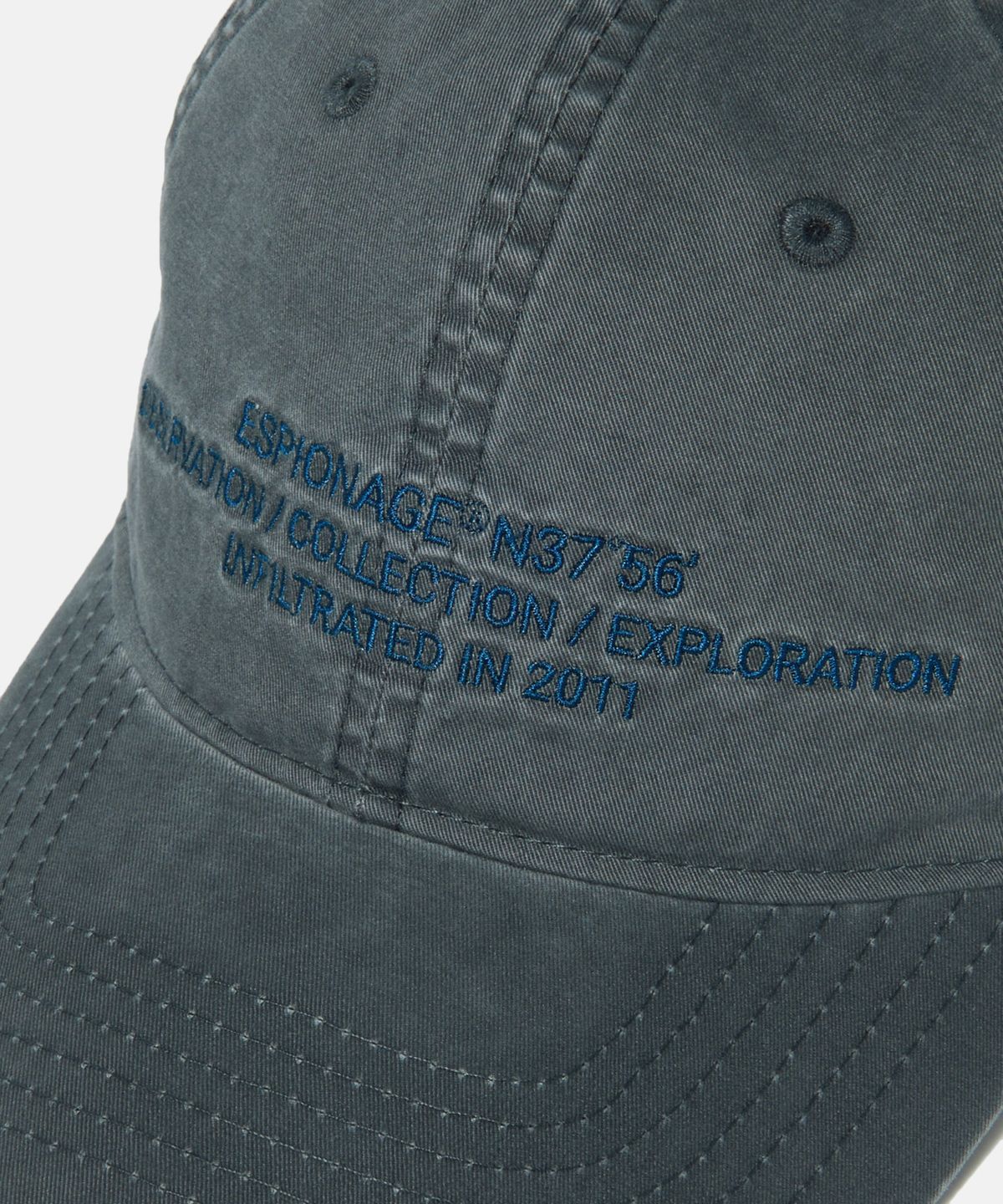 에스피오나지(ESPIONAGE) OCE Logo Vintage Cap Steel Grey