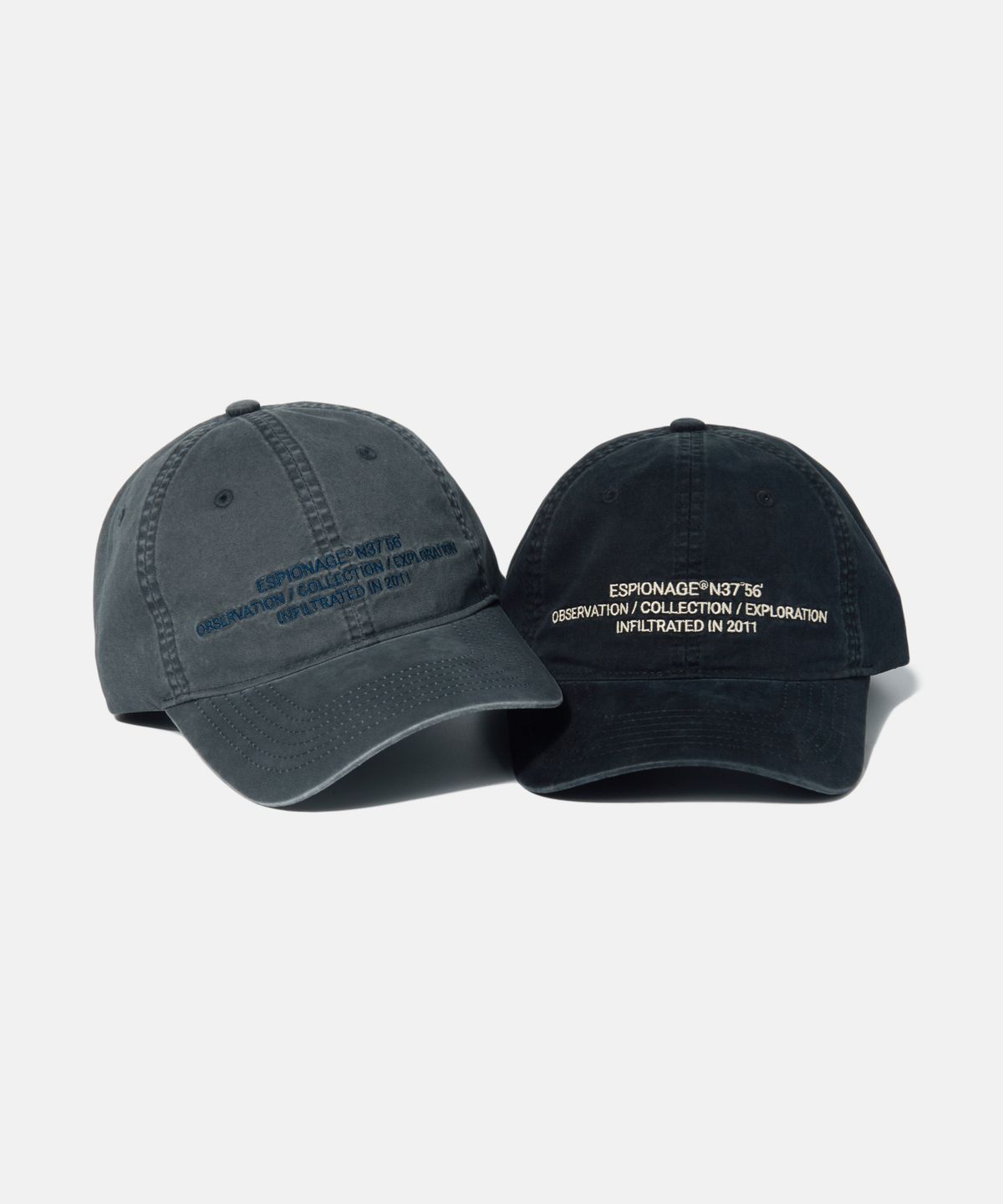 에스피오나지(ESPIONAGE) OCE Logo Vintage Cap Steel Grey
