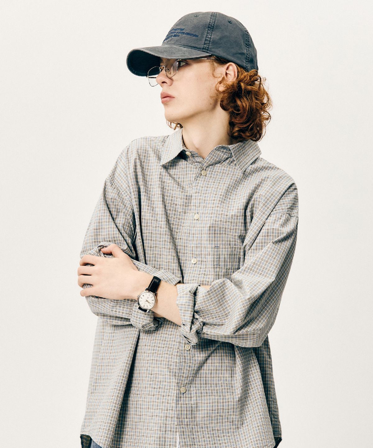 에스피오나지(ESPIONAGE) OCE Logo Vintage Cap Steel Grey