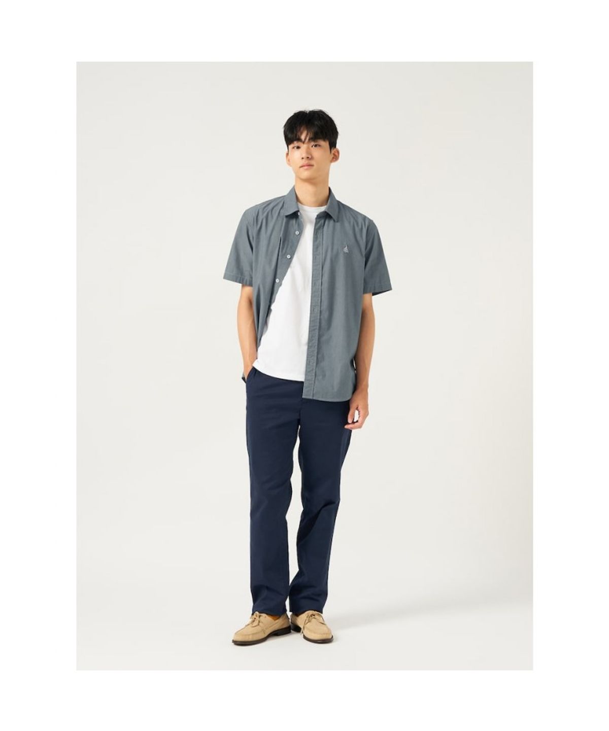 빈폴 멘(BEANPOLE MEN) [Essential] 치노 스탠다드핏 팬츠  네이비