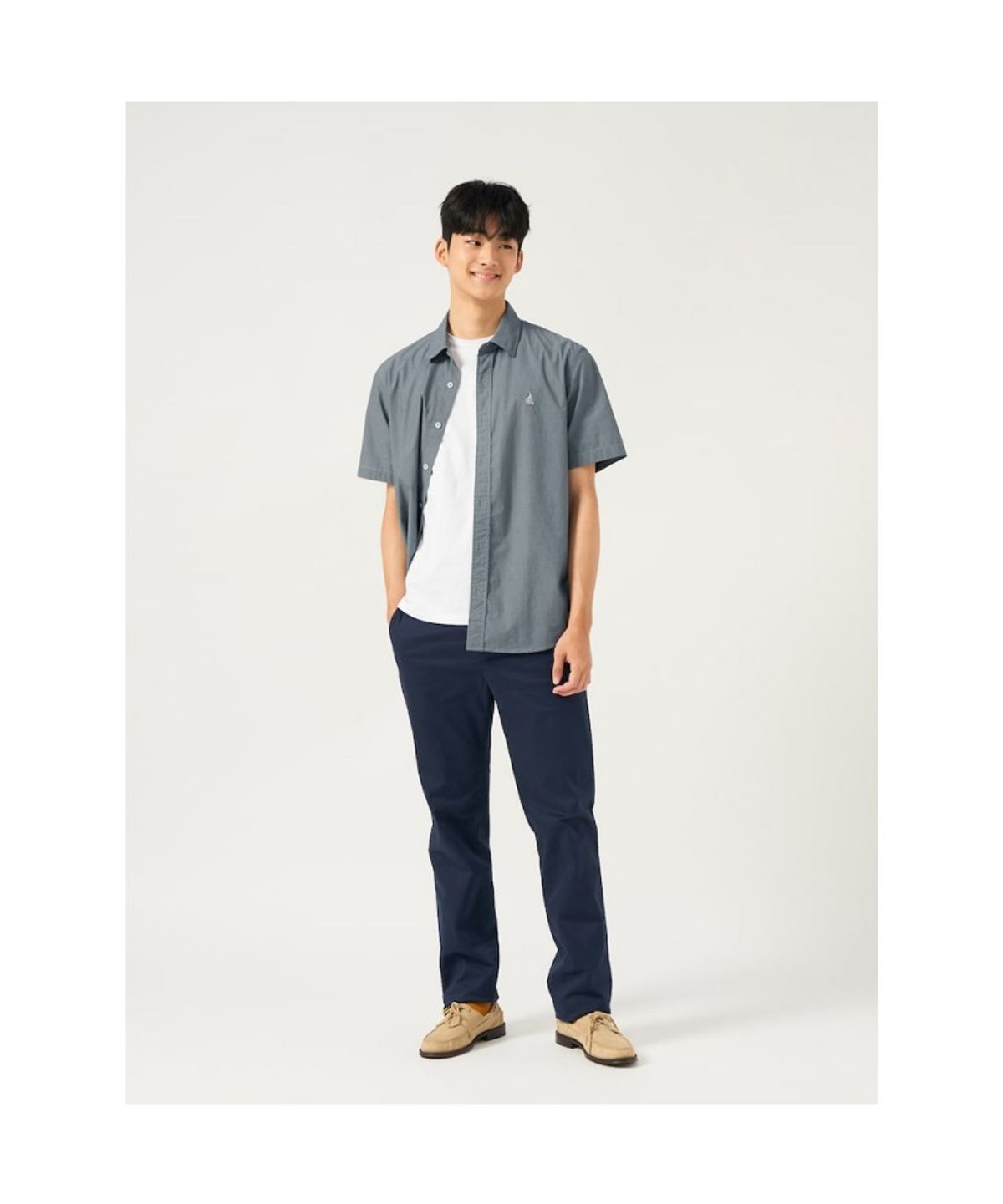 빈폴 멘(BEANPOLE MEN) [Essential] 치노 스탠다드핏 팬츠  네이비