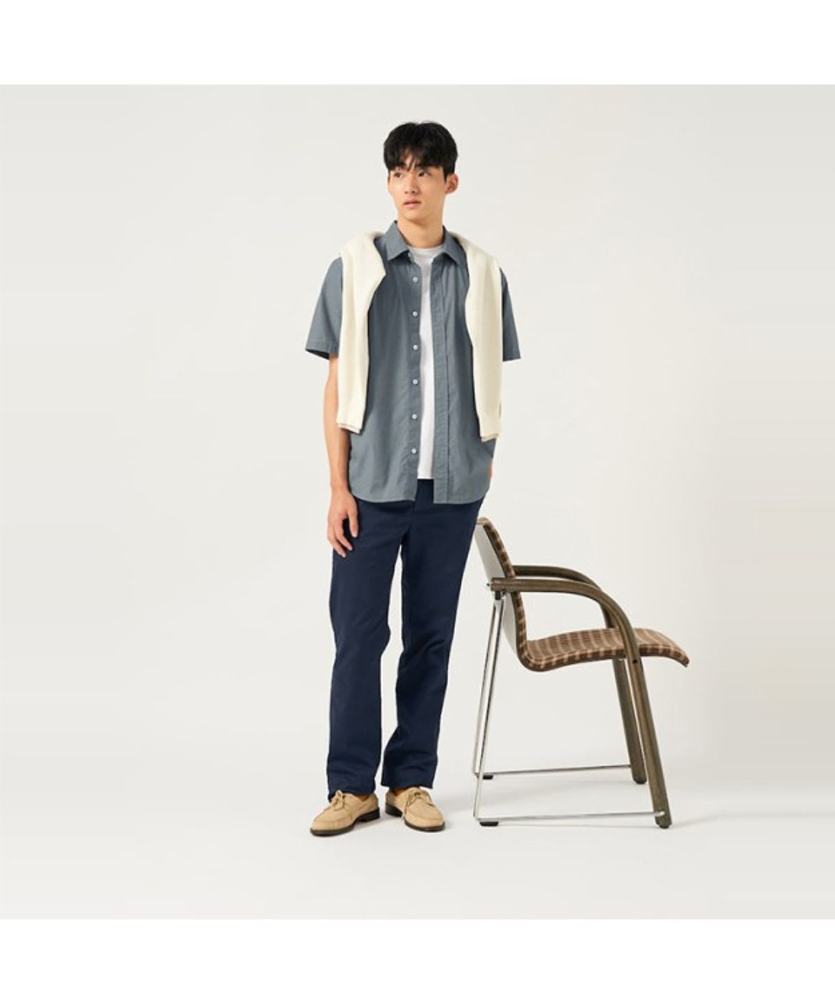 빈폴 멘(BEANPOLE MEN) [Essential] 치노 스탠다드핏 팬츠  네이비