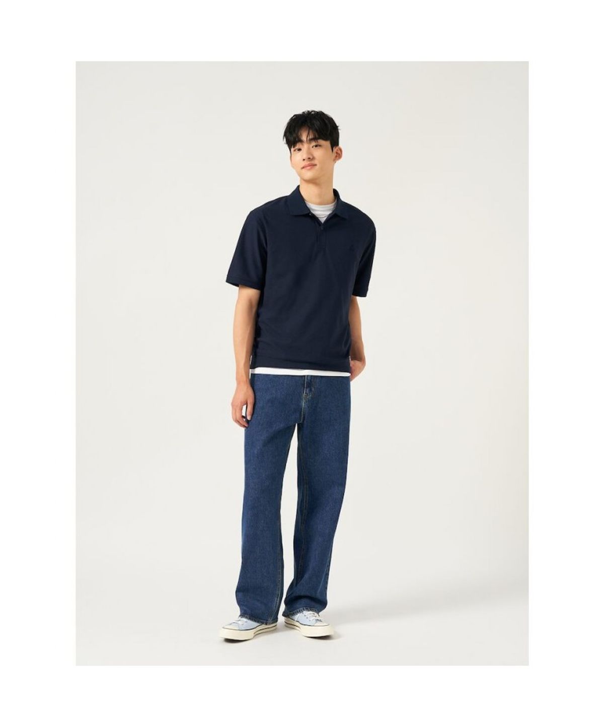 빈폴 멘(BEANPOLE MEN) 와이드 데님 팬츠  블루