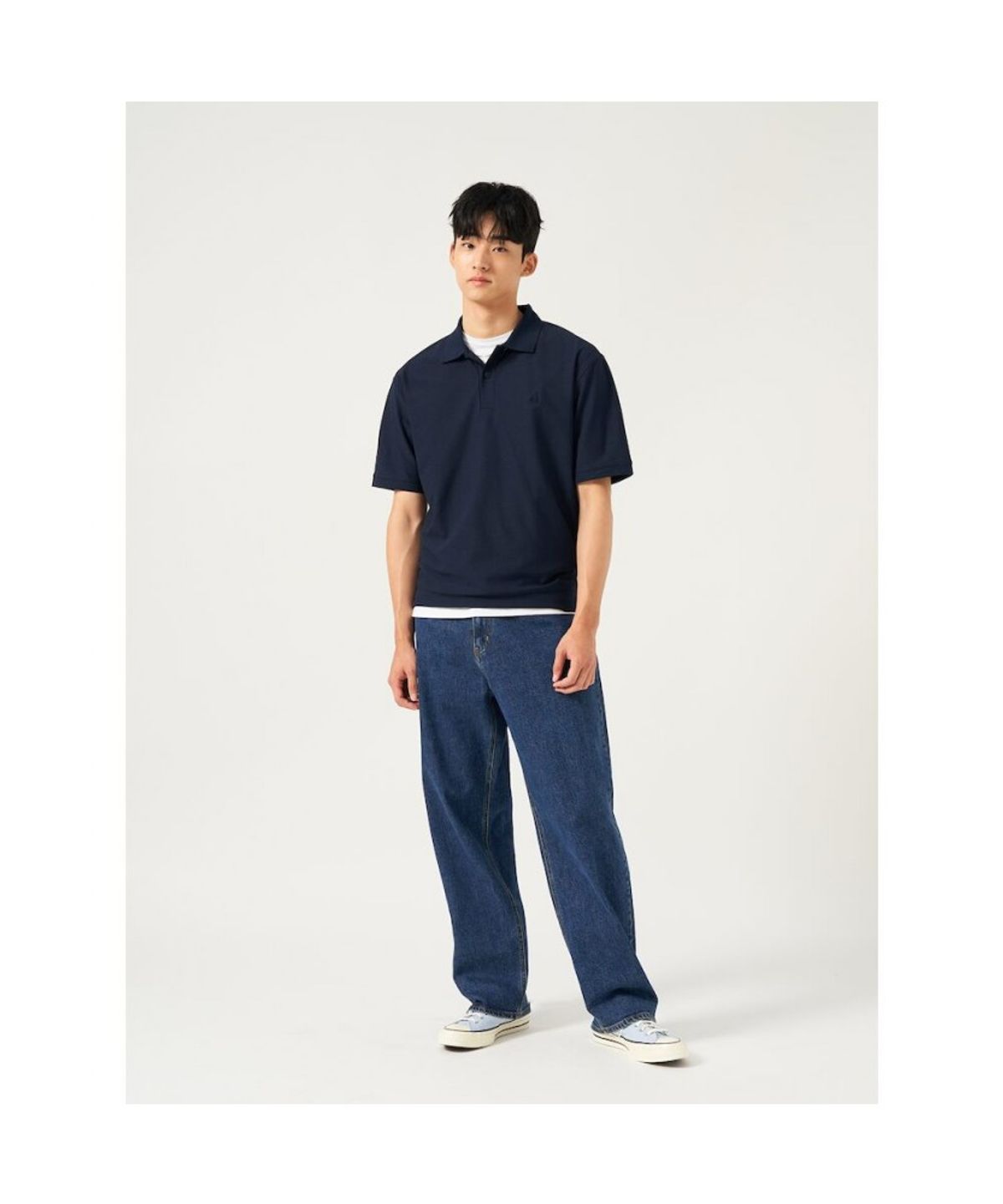 빈폴 멘(BEANPOLE MEN) 와이드 데님 팬츠  블루