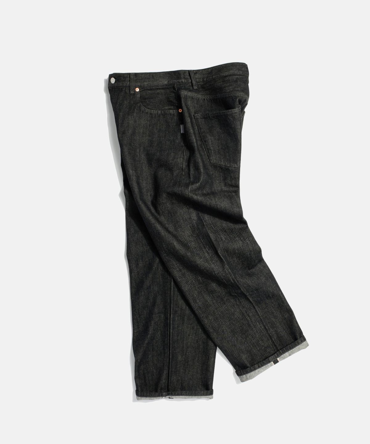 에스피오나지(ESPIONAGE) Selvedge Relaxed Denim Pants Black