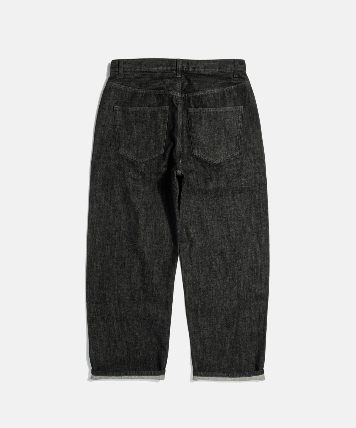 에스피오나지(ESPIONAGE) Selvedge Relaxed Denim Pants Black