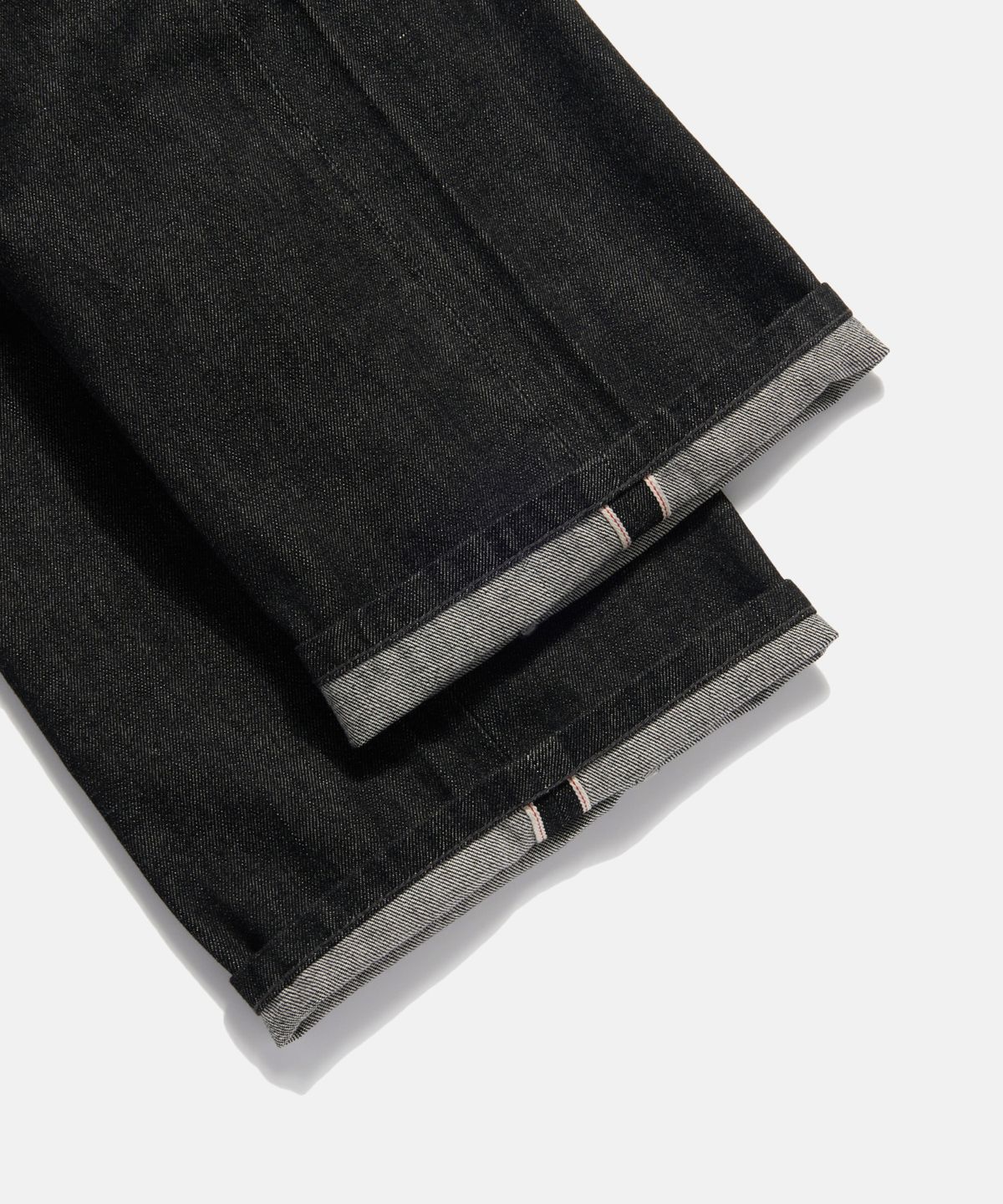 에스피오나지(ESPIONAGE) Selvedge Relaxed Denim Pants Black