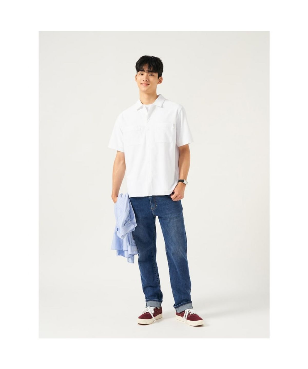 빈폴 멘(BEANPOLE MEN) [Essential] 워싱 스탠다드핏 데님 팬츠  블루