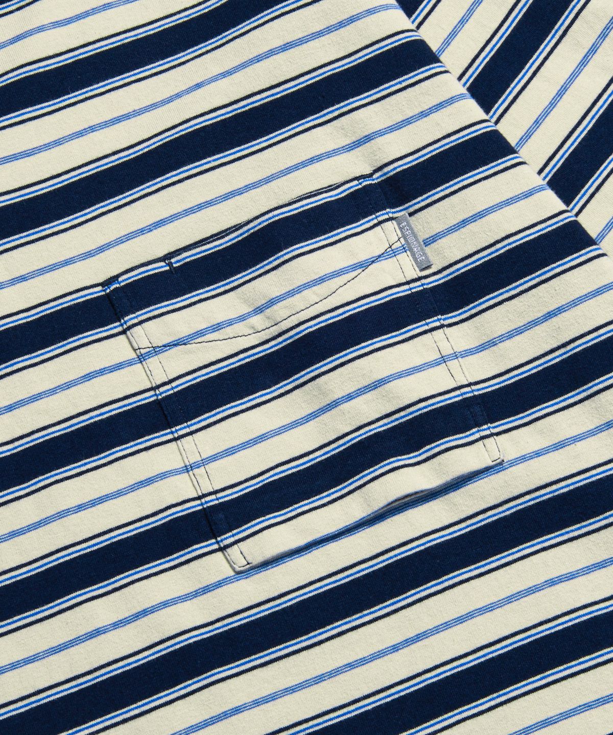 에스피오나지(ESPIONAGE) Multi Border L/S Tee Navy