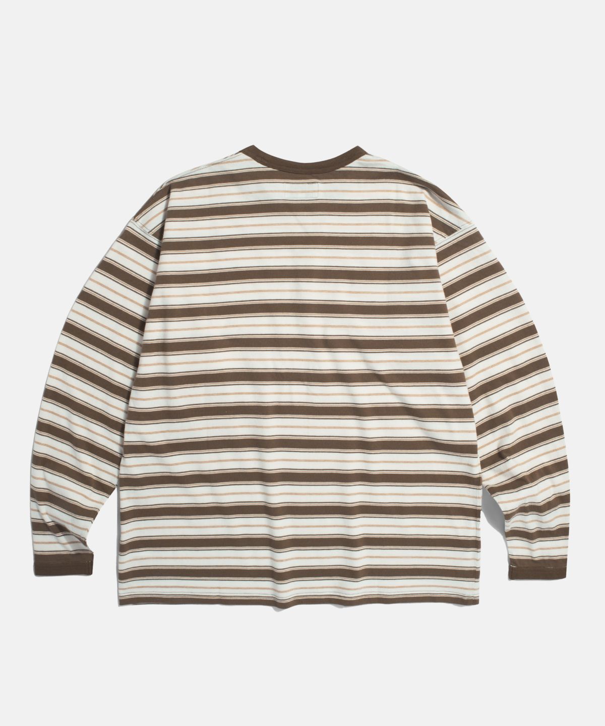 에스피오나지(ESPIONAGE) Multi Border L/S Tee Cocoa