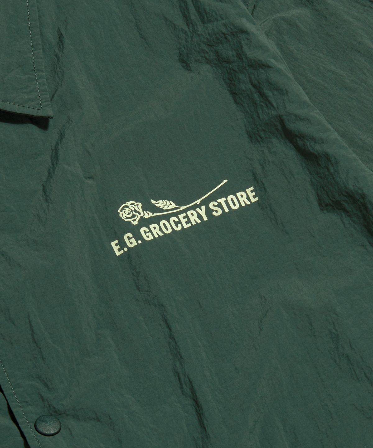 에스피오나지(ESPIONAGE) Grocery Store Staff Coach Jacket Dark Green