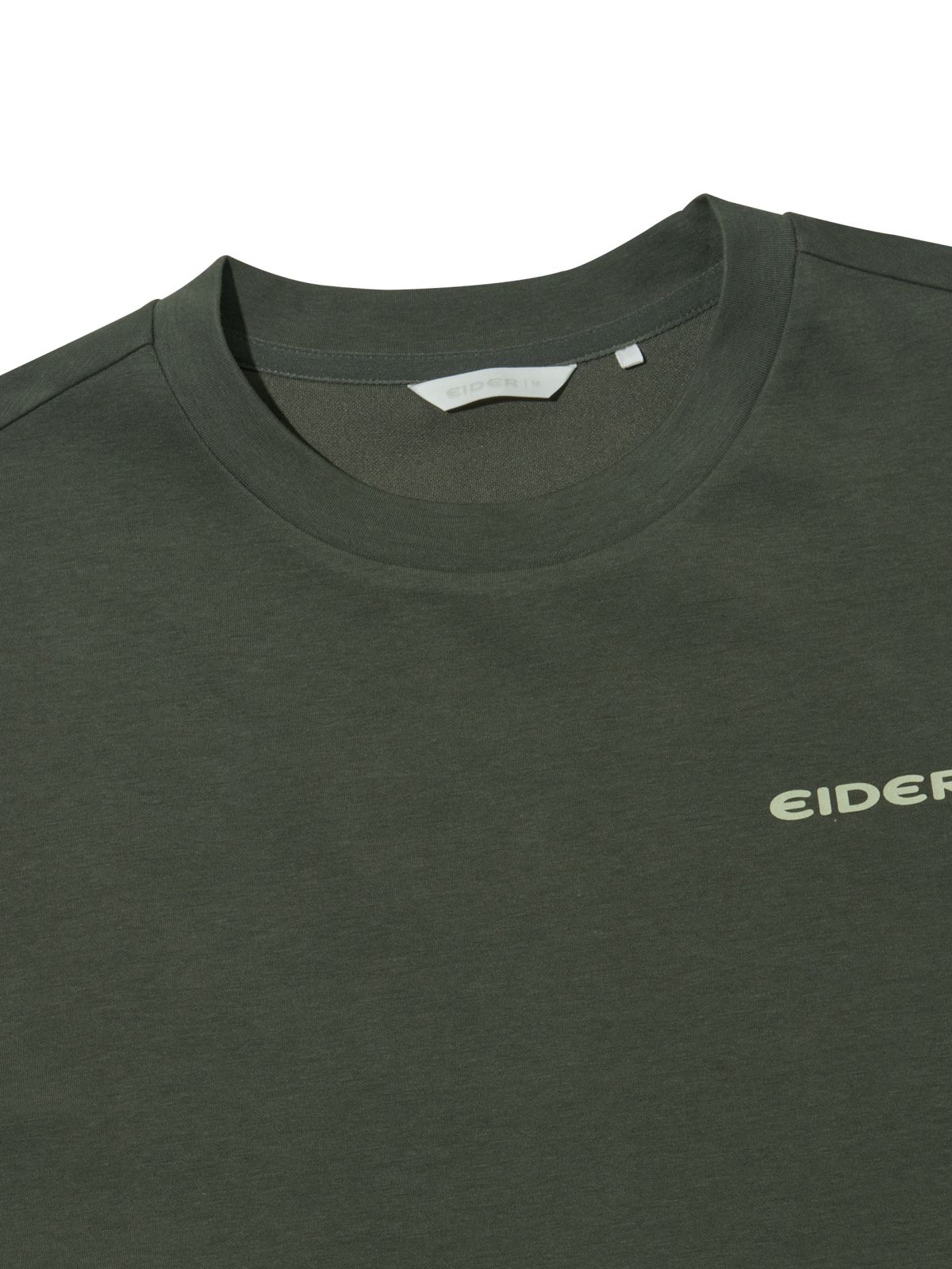 아이더(EIDER) RIDGE (릿지) 남성 긴팔 그래픽 라운드 티셔츠_Dark Khaki