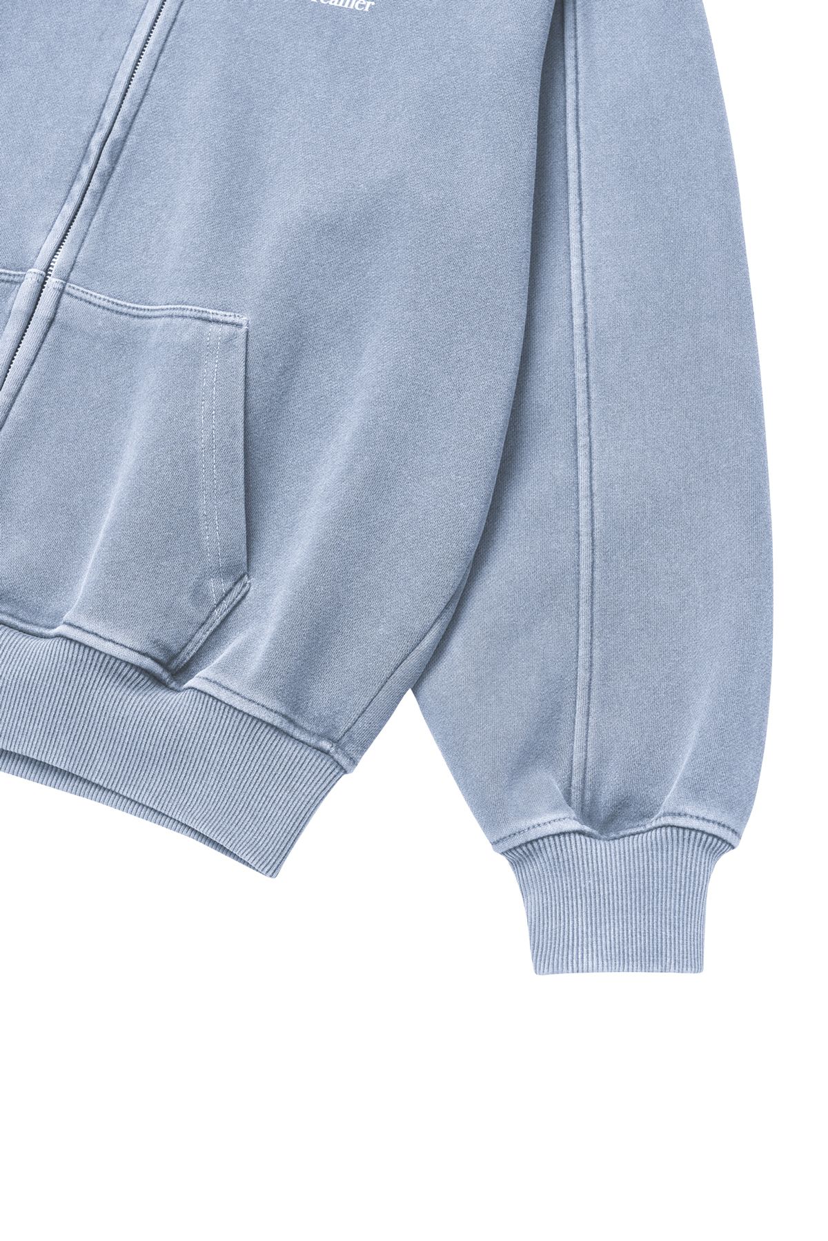 드리머(DREEMR) Voyager Pigment Zip-up Hoodie - Sky Blue