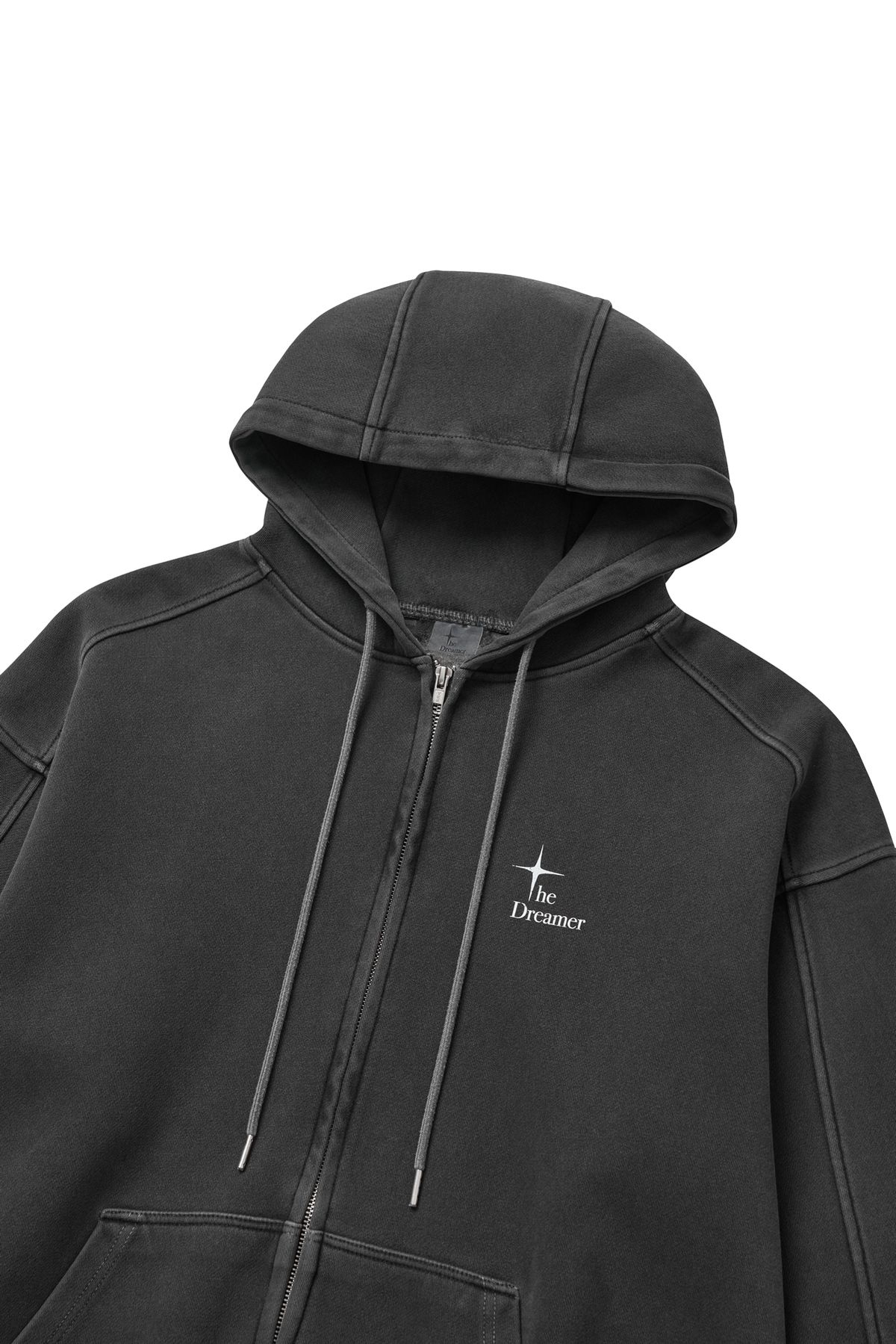 드리머(DREEMR) Voyager Pigment Zip-up Hoodie - Charcoal